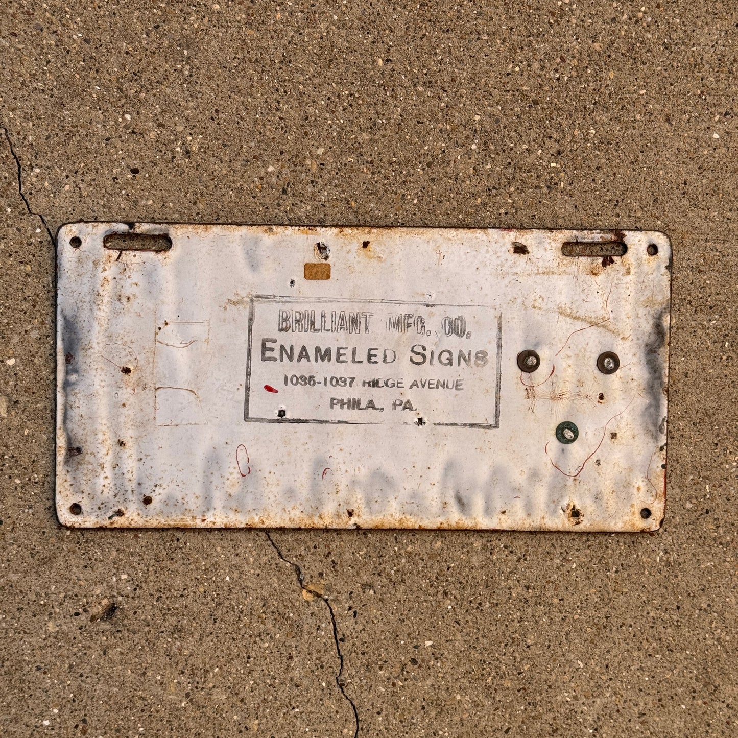 1912 Pennsylvania Porcelain License Plate Auto Tag Four Digit 8625