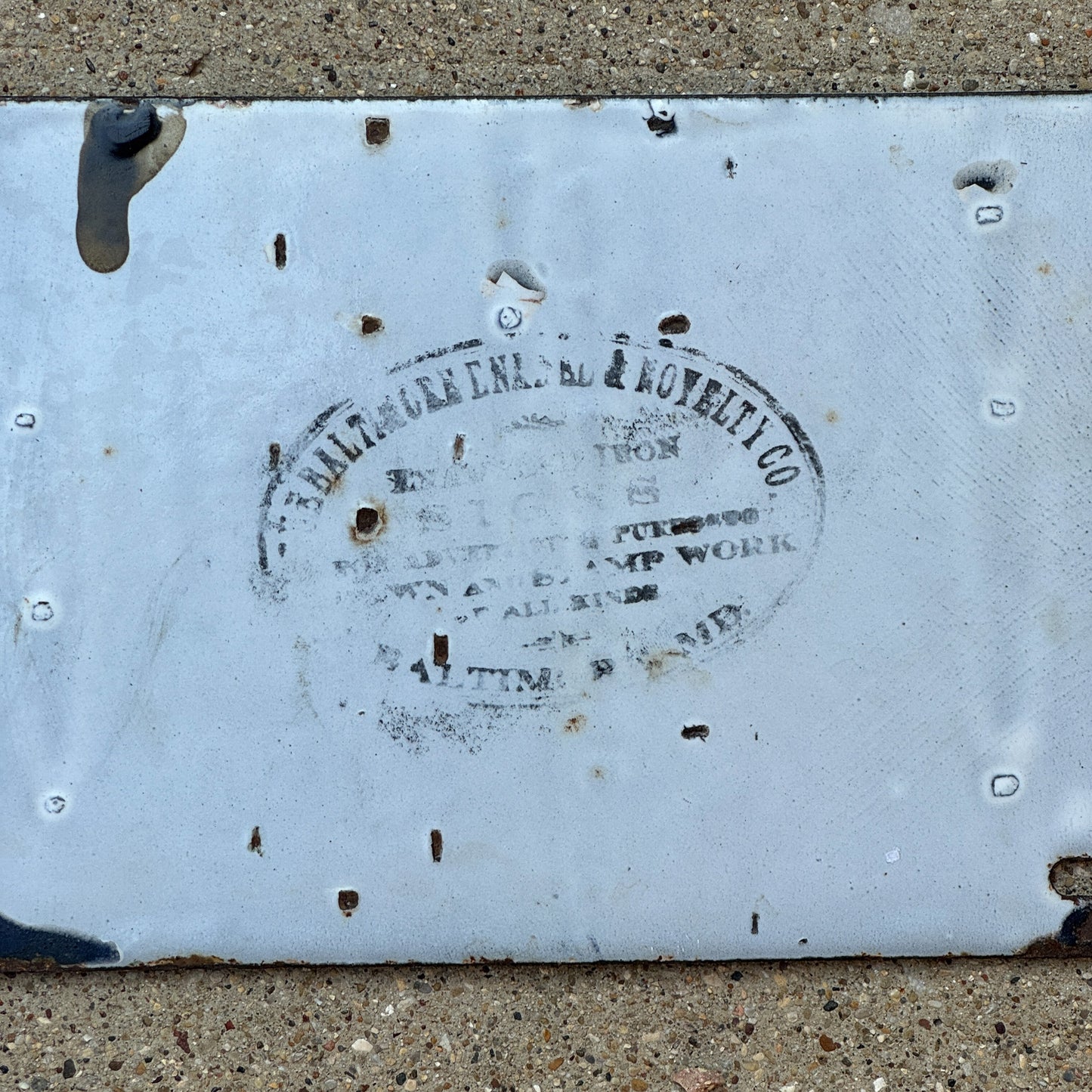 1913 Maryland Porcelain License Plate Auto Tag Low Number Four Digit 5382