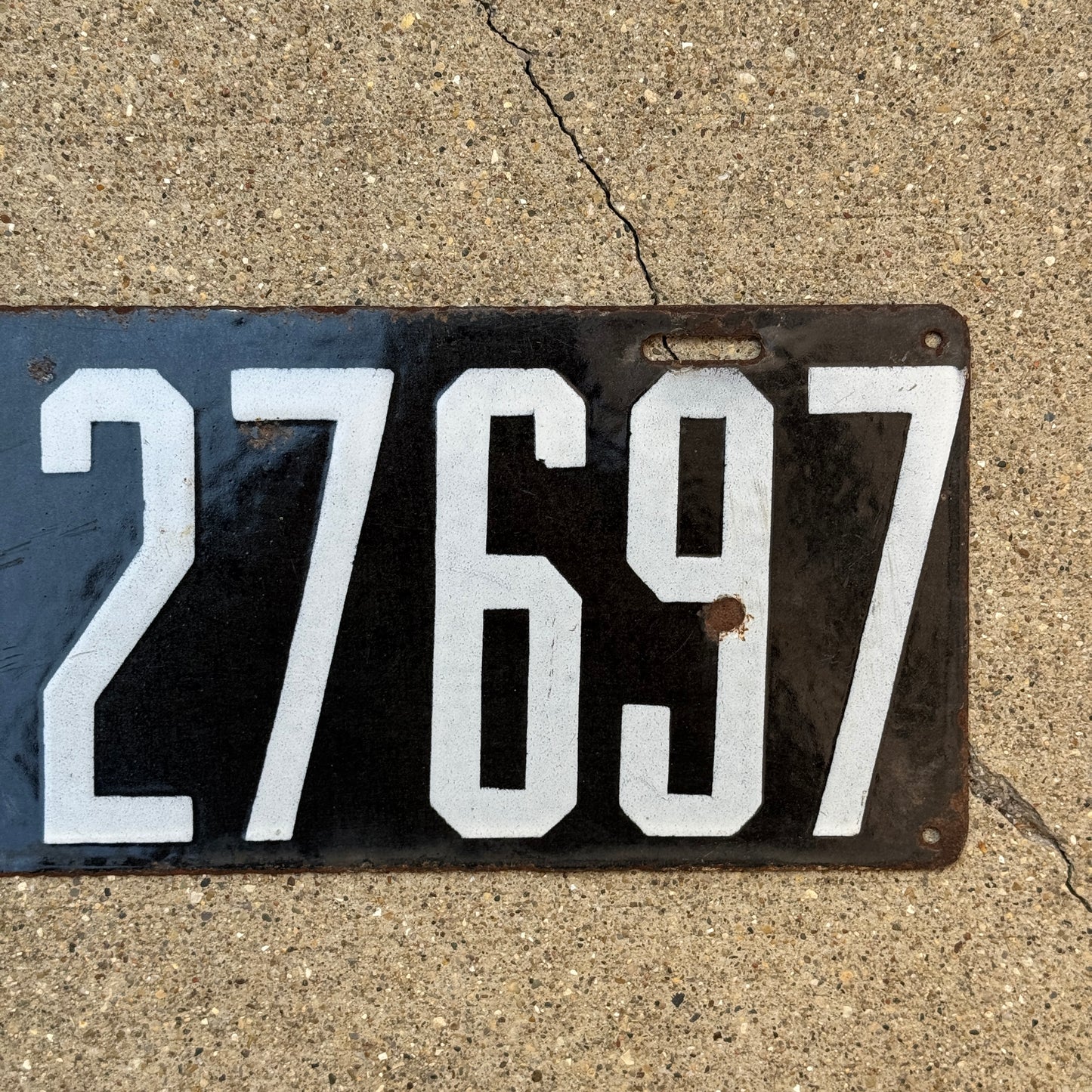 1914 Pennsylvania Porcelain License Plate Auto Tag 27697