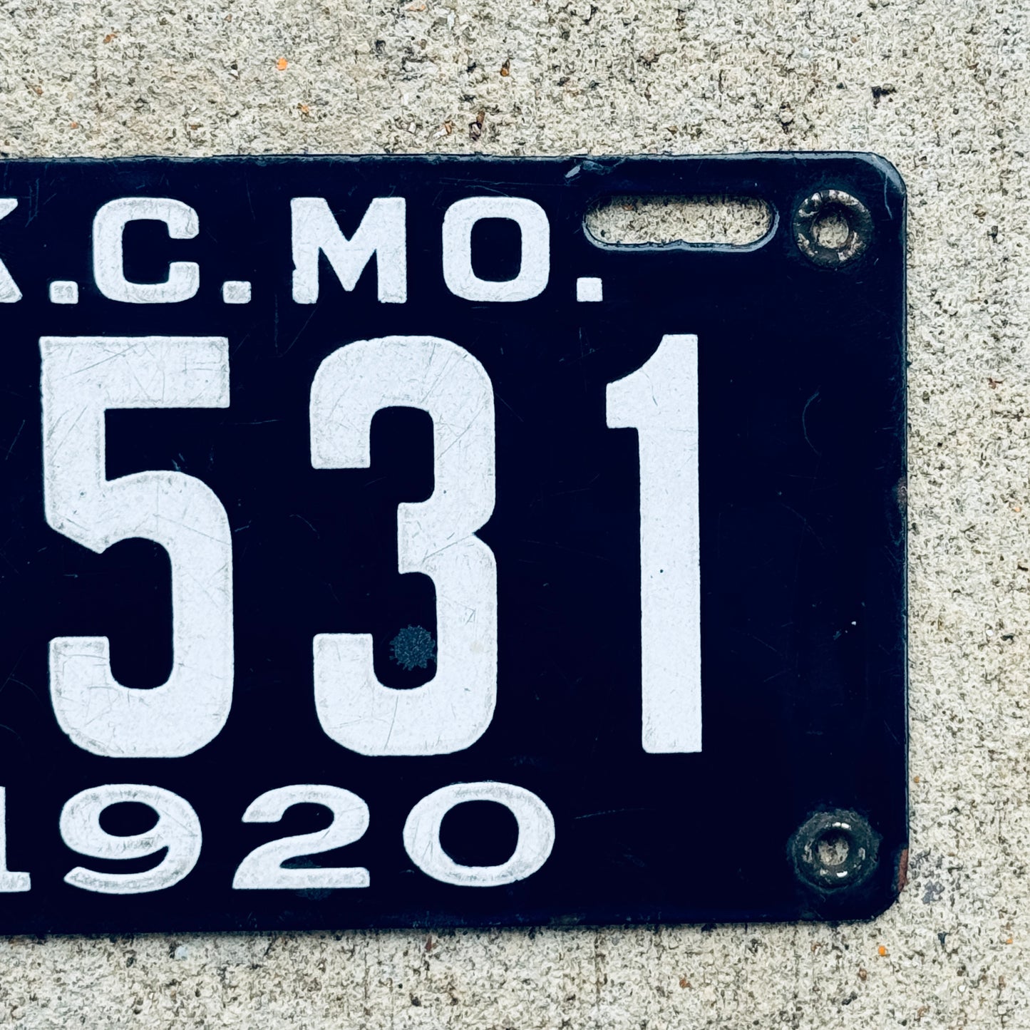 1920 Missouri Kansas City Porcelan License Plate Auto Tag High Quality 3531