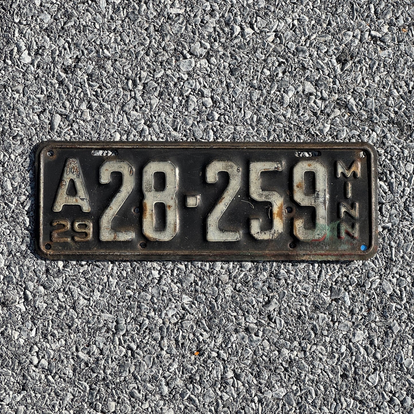 Photo of a 1929 Minnesota License Plate Auto Tag Garage Decor Vintage Ford Model A Year A 28259