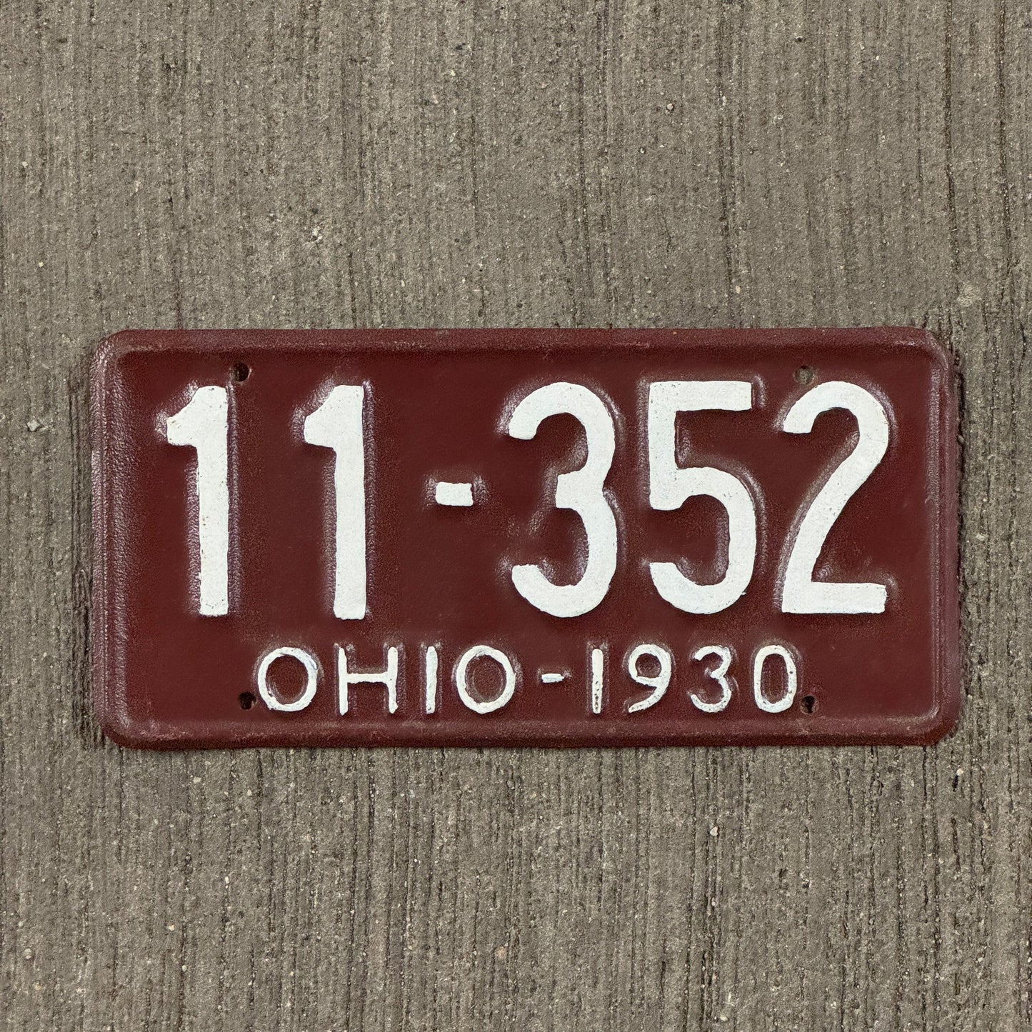 Photo of a 1930 Ohio License Plate Auto Tag Garage Decor Vintage 11 352