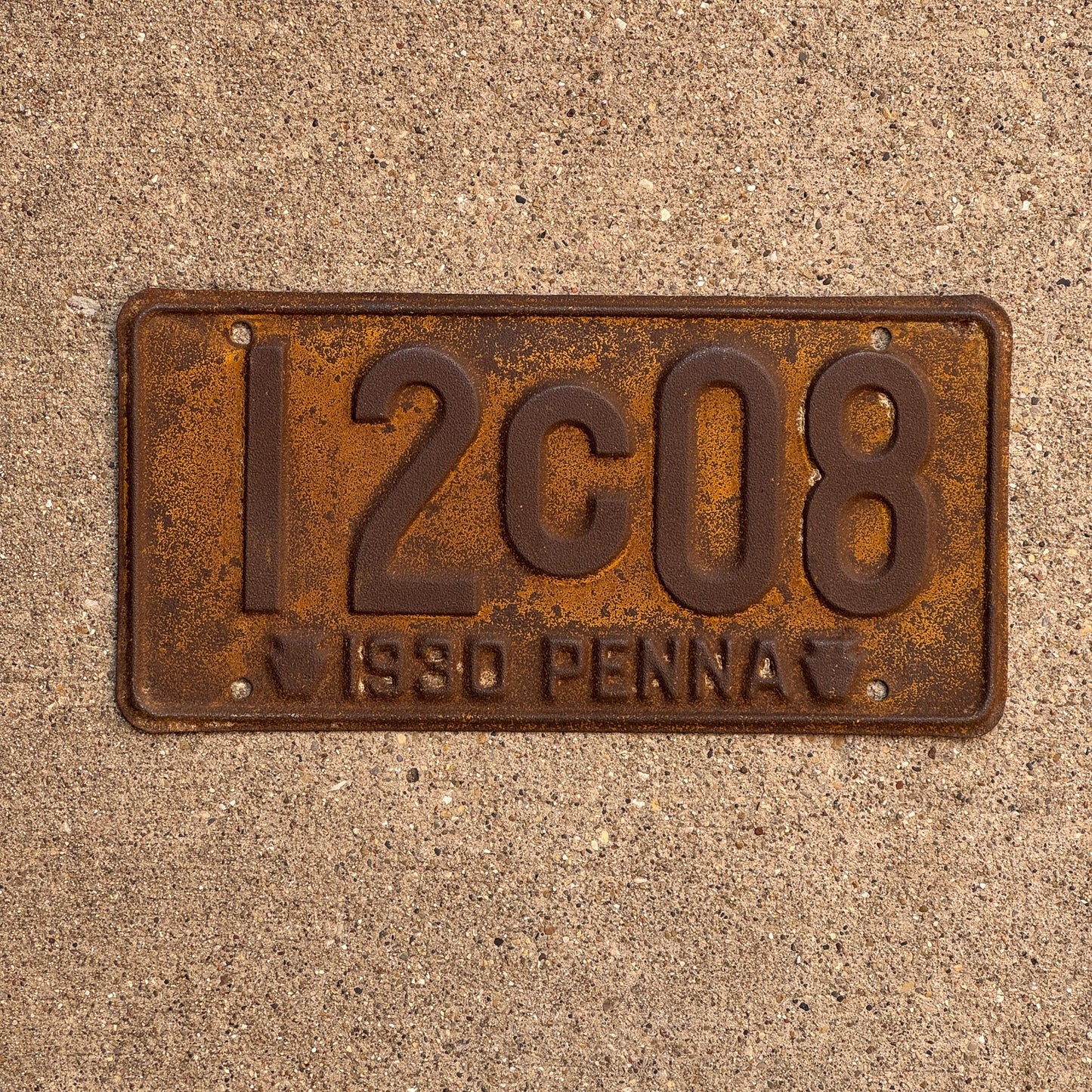 Photo of a 1930 Pennsylvania License Plate Auto Tag Garage Decor Vintage 12 C 08