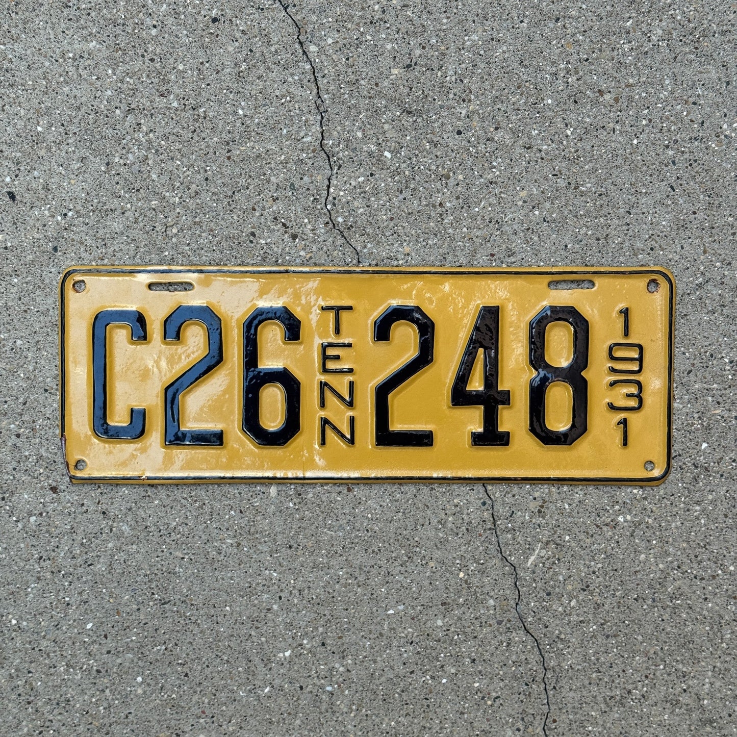 Photo of a 1931 Tennessee Truck License Plate Auto Tag Garage Decor Vintage C 26248