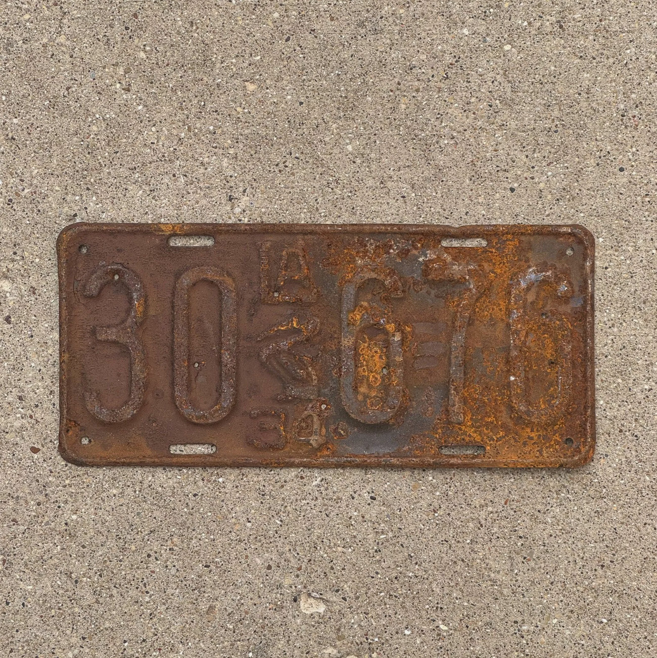 Photo of a 1934 Louisiana License Plate Auto Tag Garage Decor Vintage 30 676