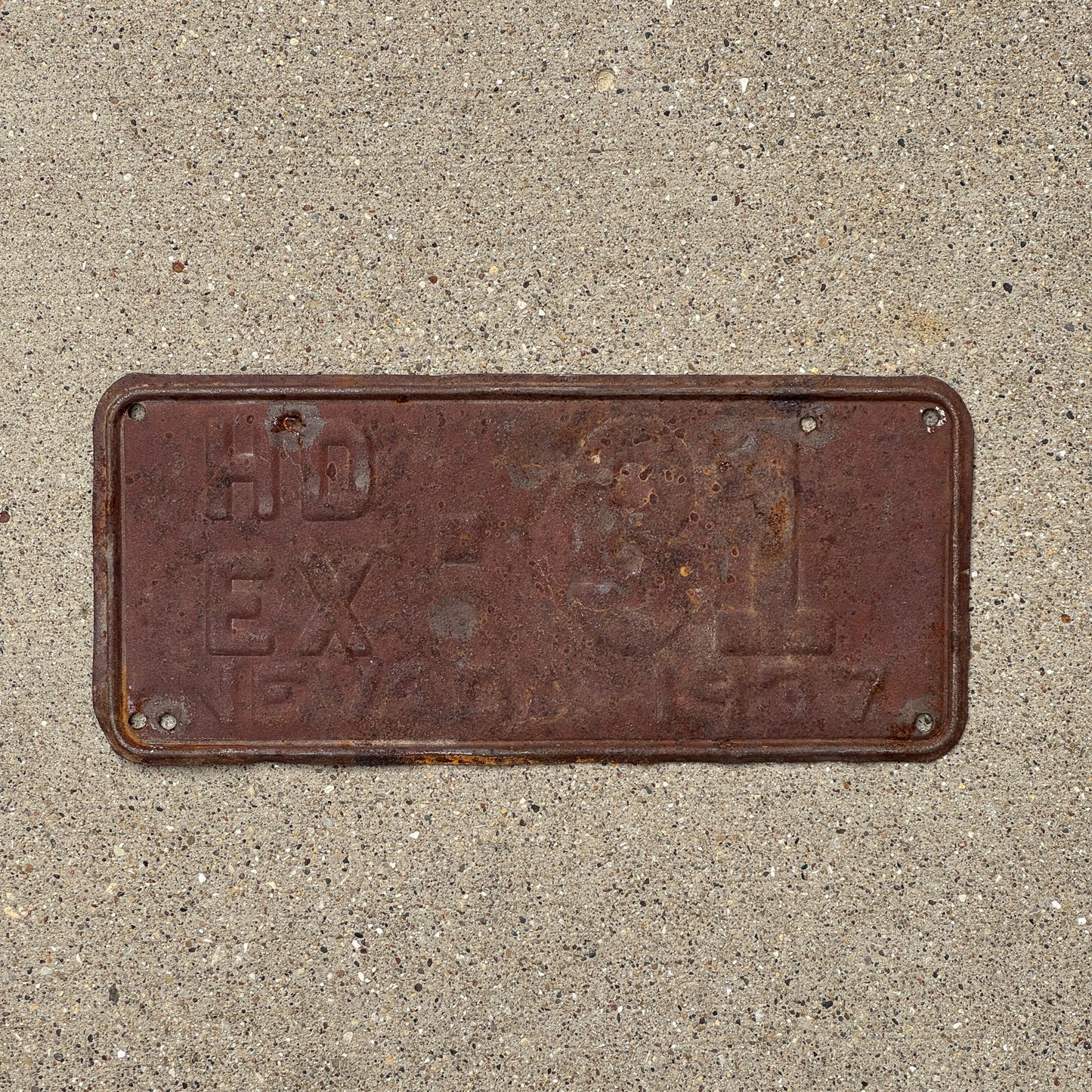 Photo of a 1937 Nevada Highway Department License Plate Auto Tag Garage Decor Vintage HD EX 31