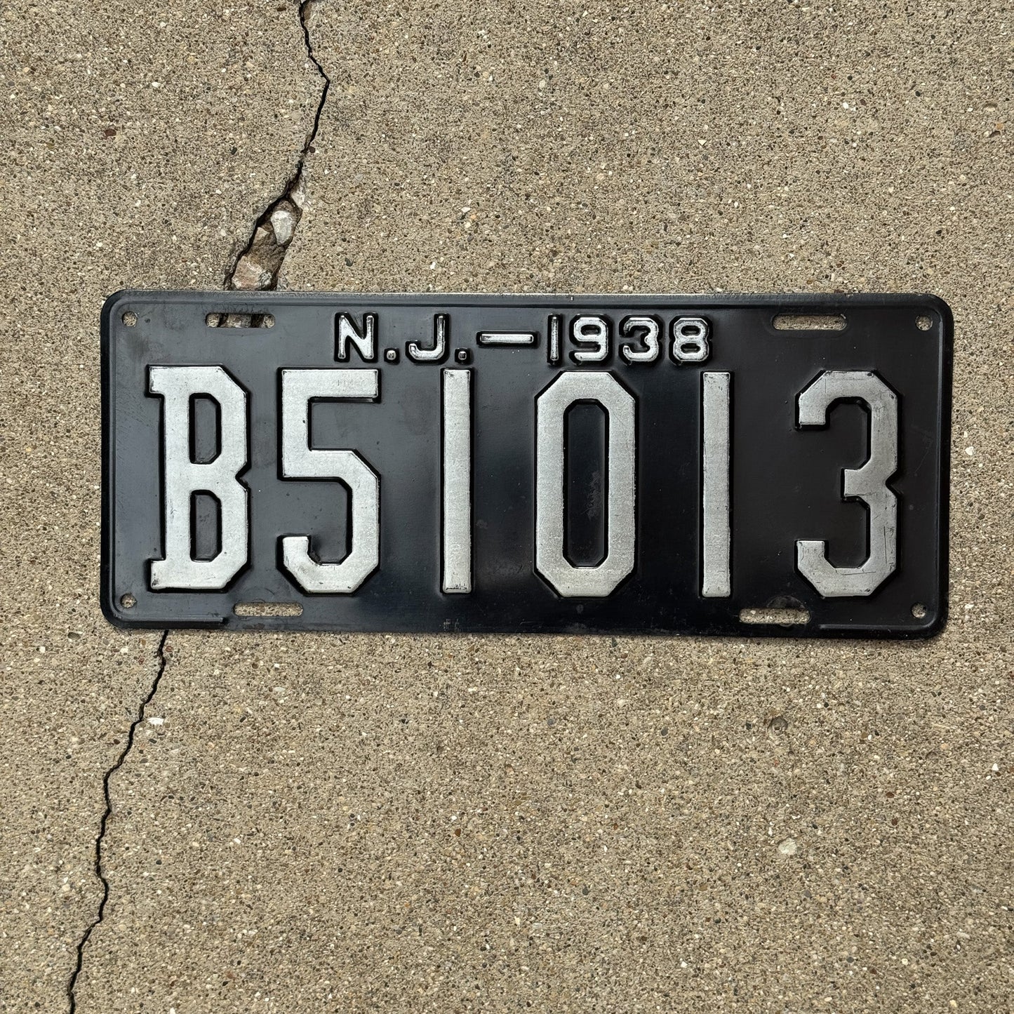 Photo of a 1938 New Jersey License Plate Auto Tag Garage Decor Vintage High Quality B 51013