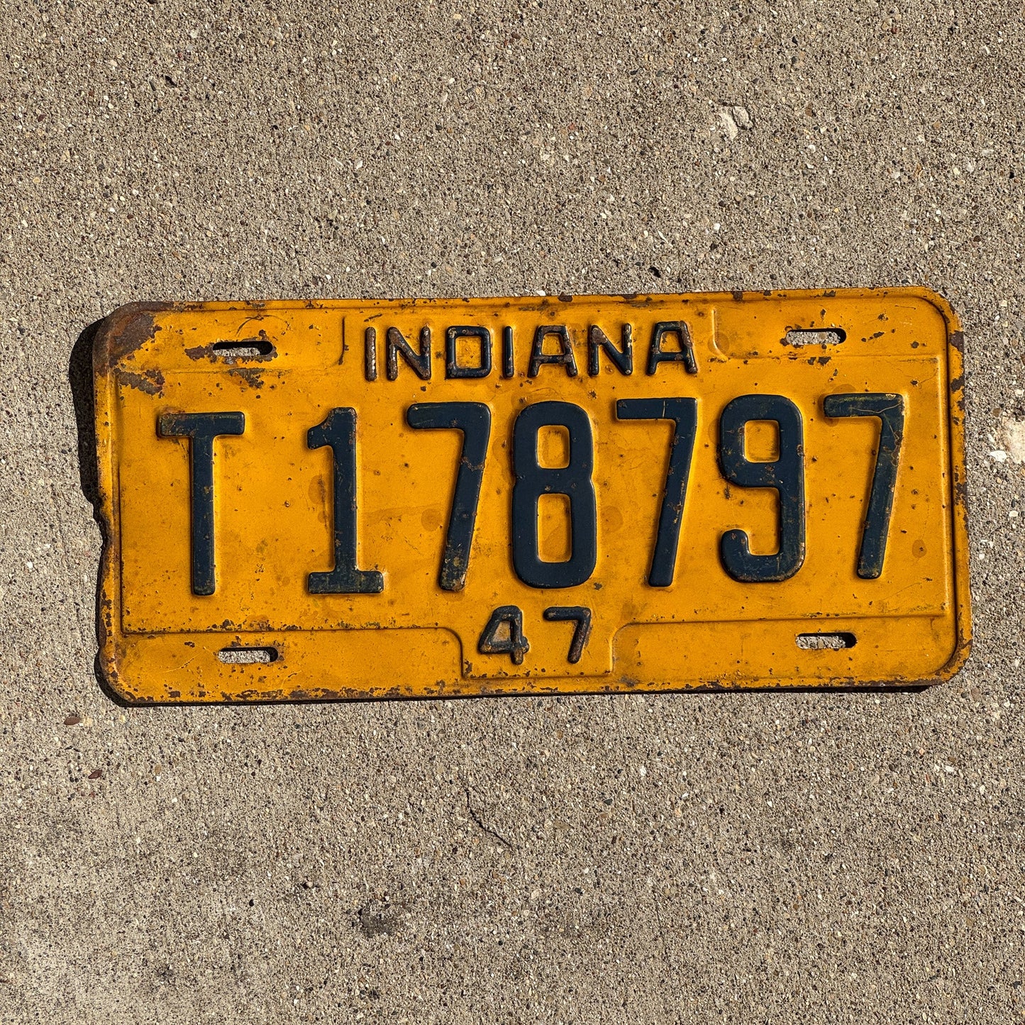 Photo of a 1947 Indiana TRUCK License Plate Auto Tag Garage Decor Vintage T 178797