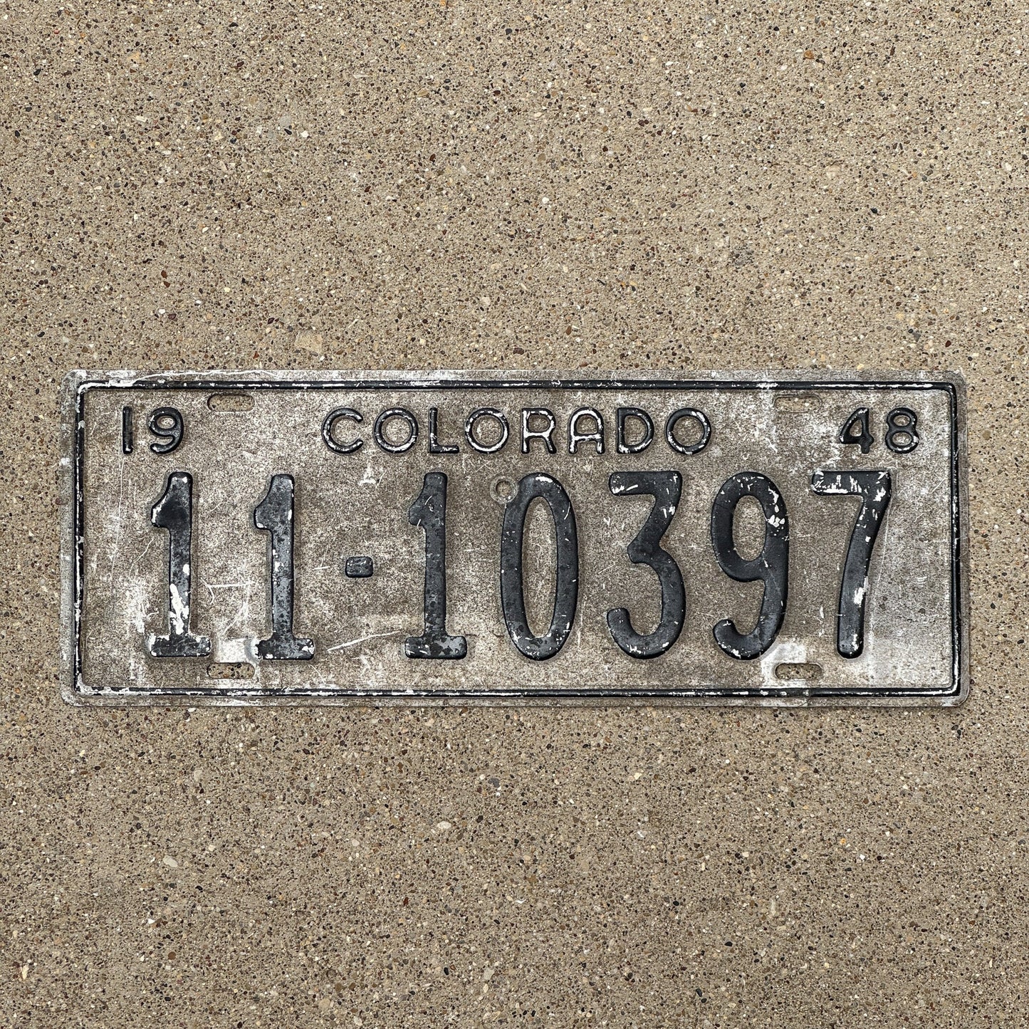 Photo of a 1948 Colorado License Plate Auto Tag Garage Decor Vintage 11 10397