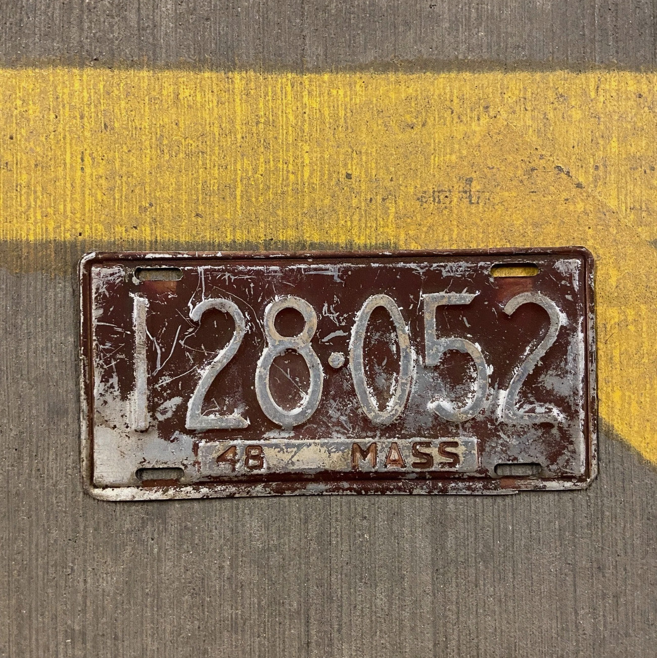 Photo of a 1948 Massachusetts License Plate Auto Tag Garage Decor Vintage Mass 128 052