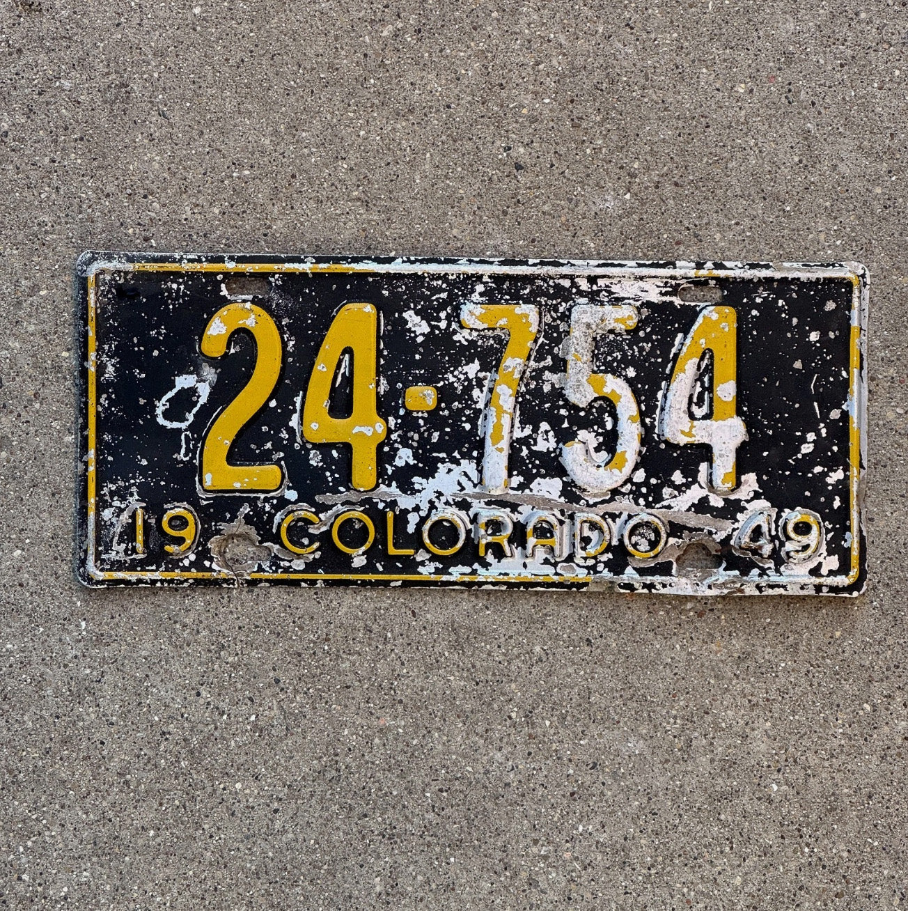 Photo of a 1949 Colorado License Plate Auto Tag Garage Decor 24754