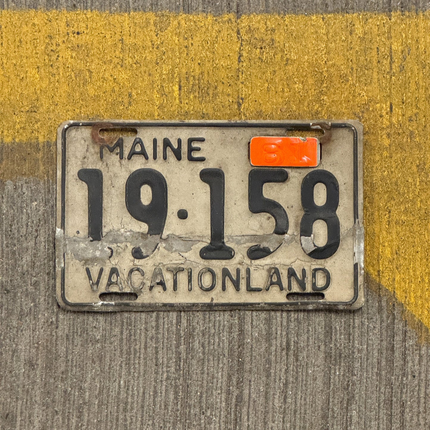 Photo of a 1950 Maine License Plate Auto Tag Garage Decor Vintage Vacationland 19 158