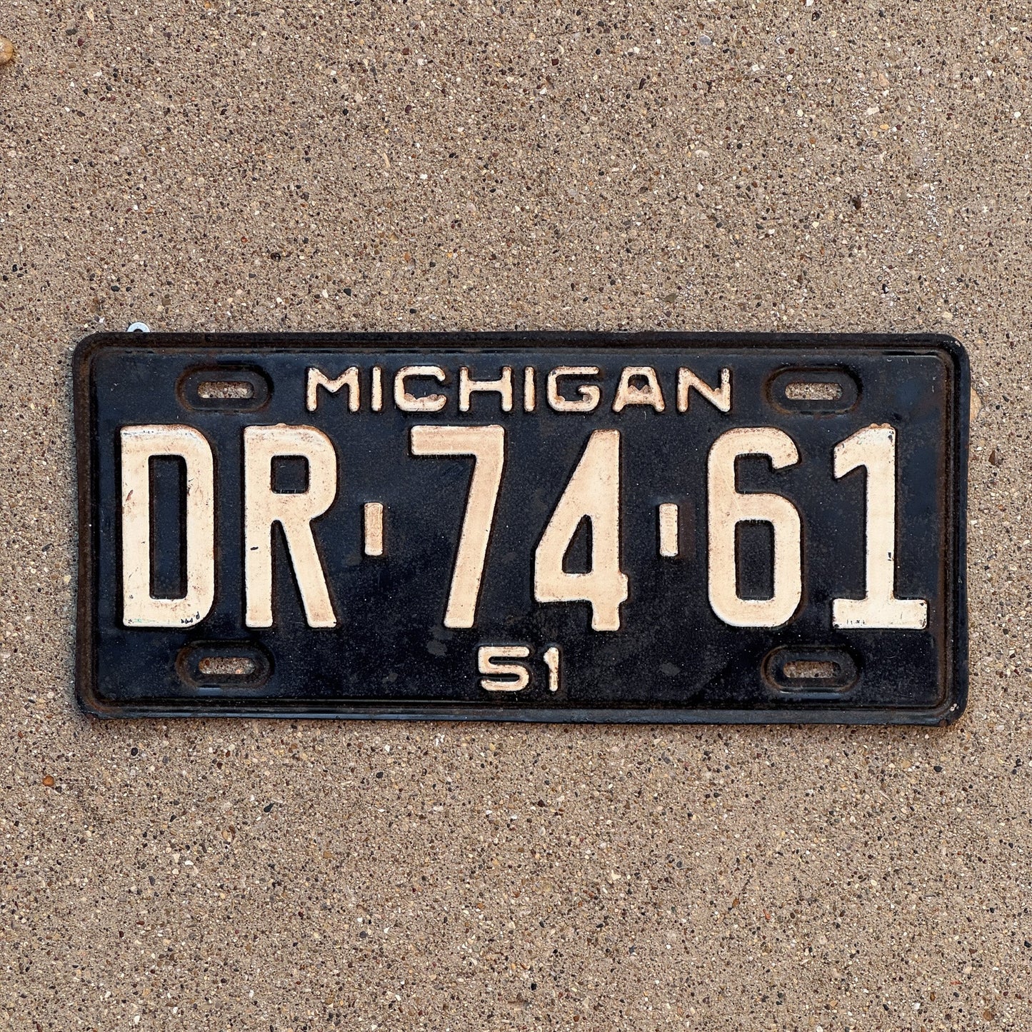 Photo of a 1951 Michigan License Plate Auto Tag Garage Decor Vintage Doctor Gift DR 74661
