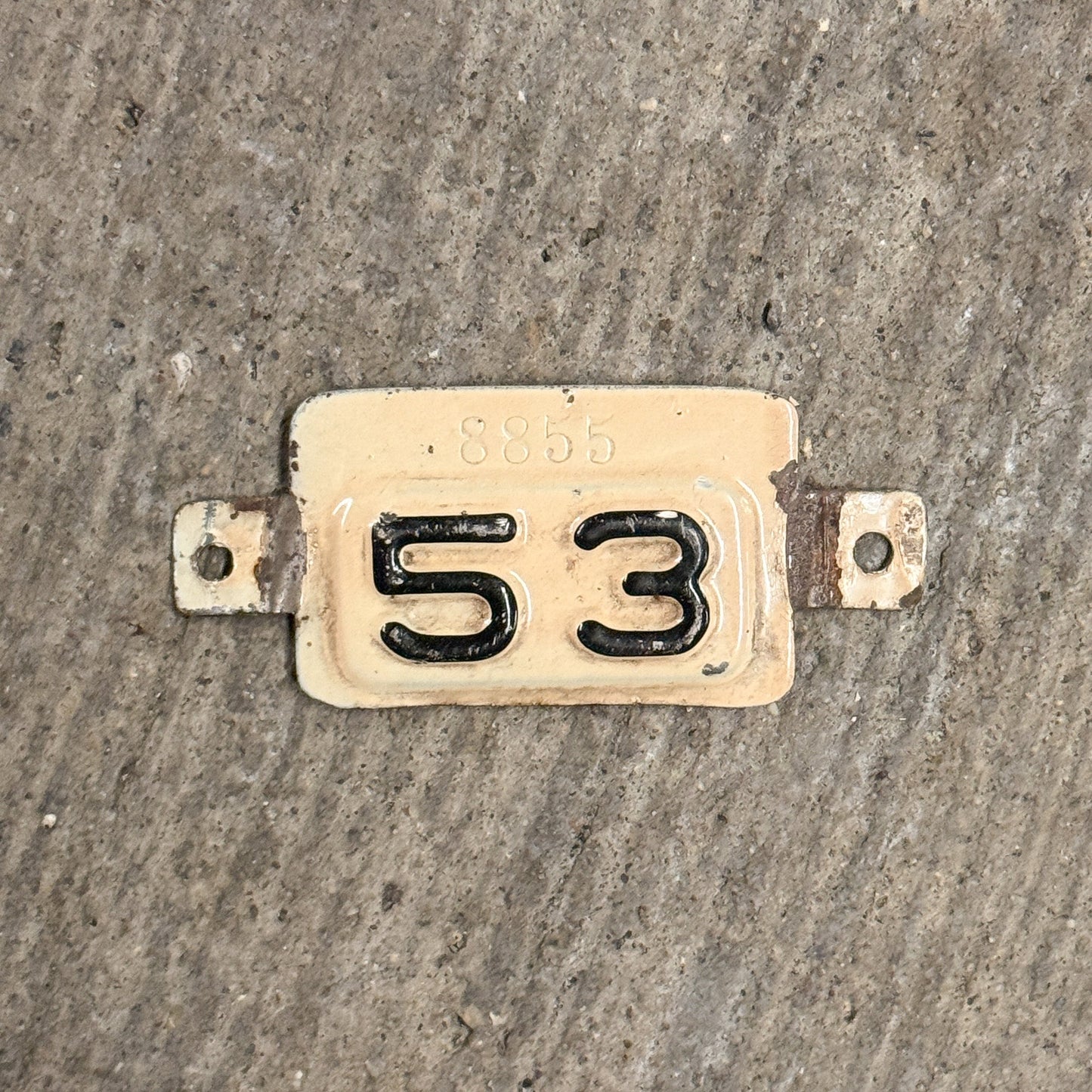 1953 Maryland Registration Tab License Plate Auto Tag 8855