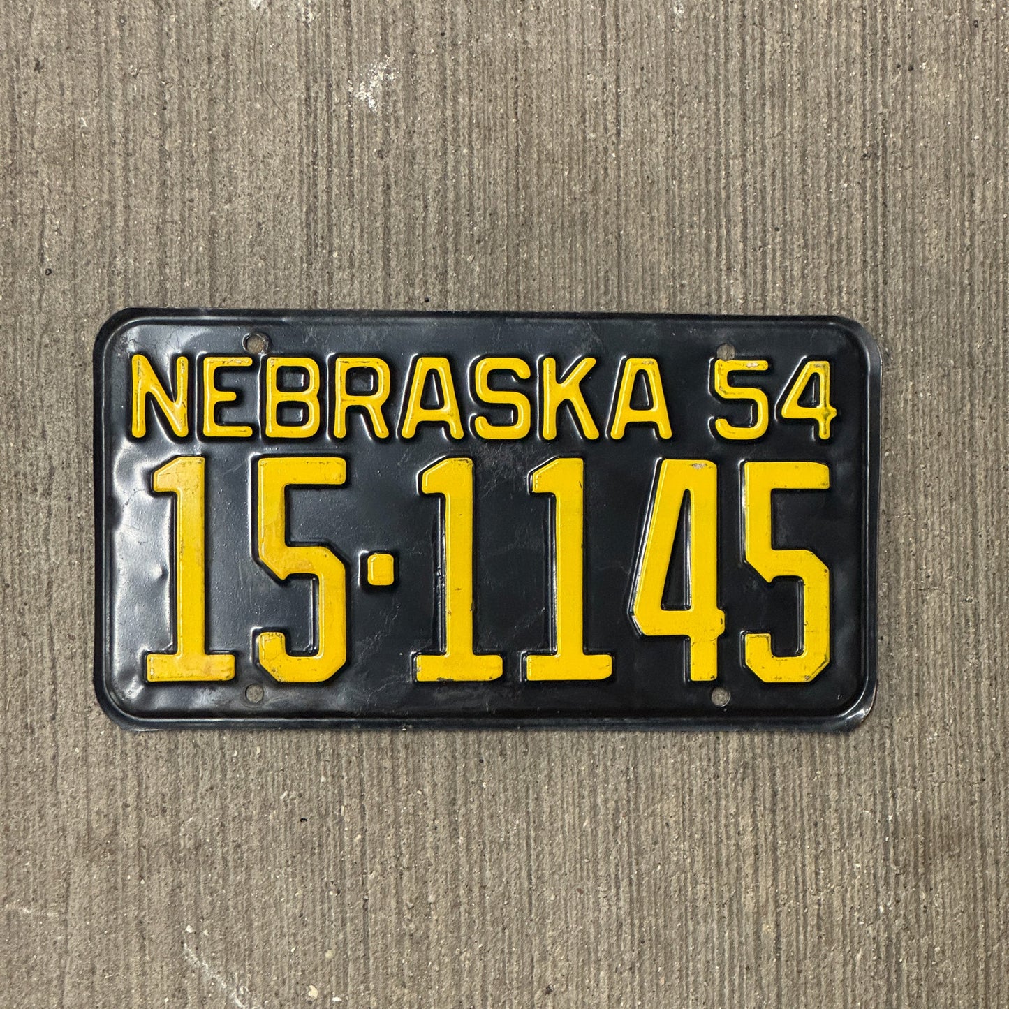 Photo of a 1954 Nebraska License Plate Auto Tag Garage Decor Vintage 15 1145