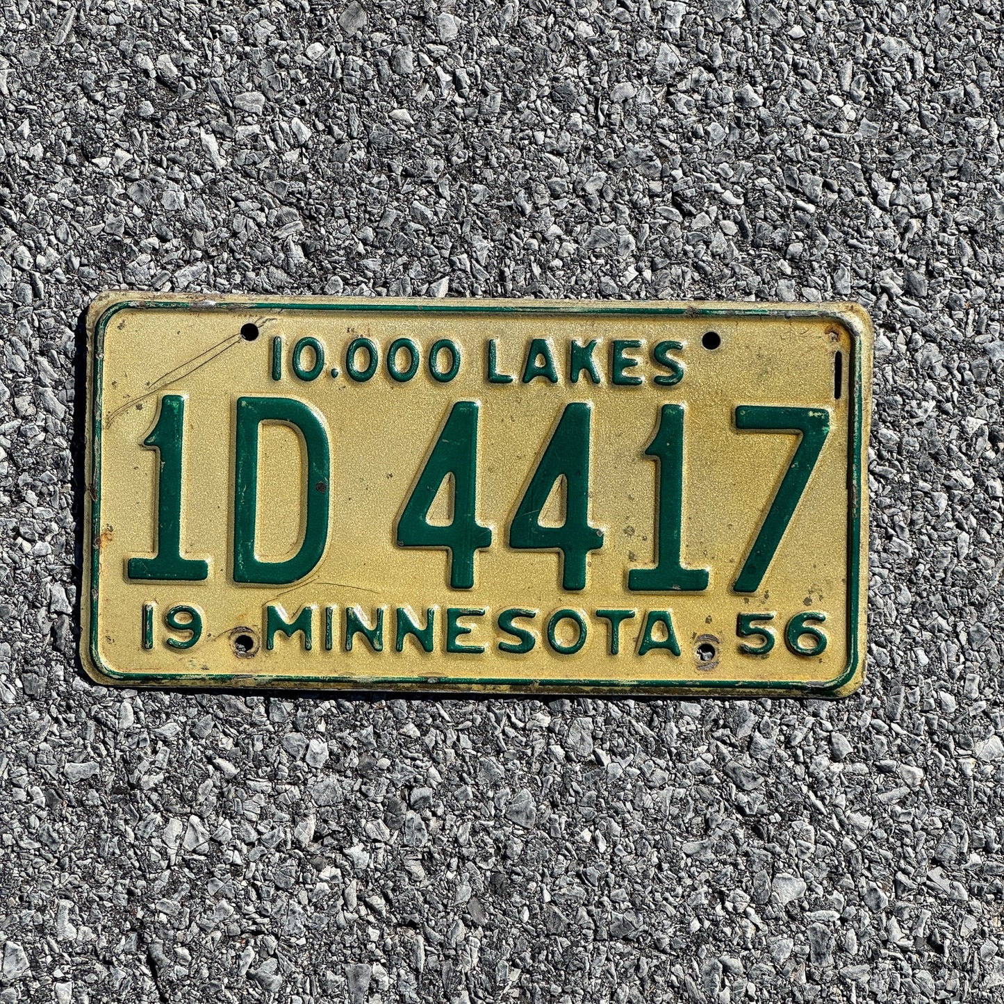 Photo of a 1956 Minnesota License Plate Auto Tag Garage Decor Vintage 1D 4417