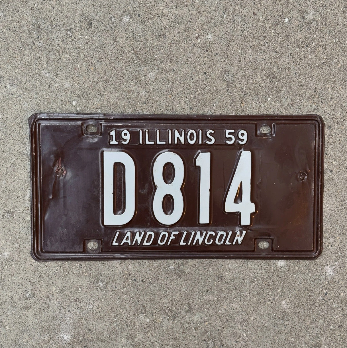 Photo of a 1959 Illinois TRUCK License Plate Auto Tag Garage Decor Vintage License Plate Auto Tag Garage Decor 3 Digit Low Number D 814