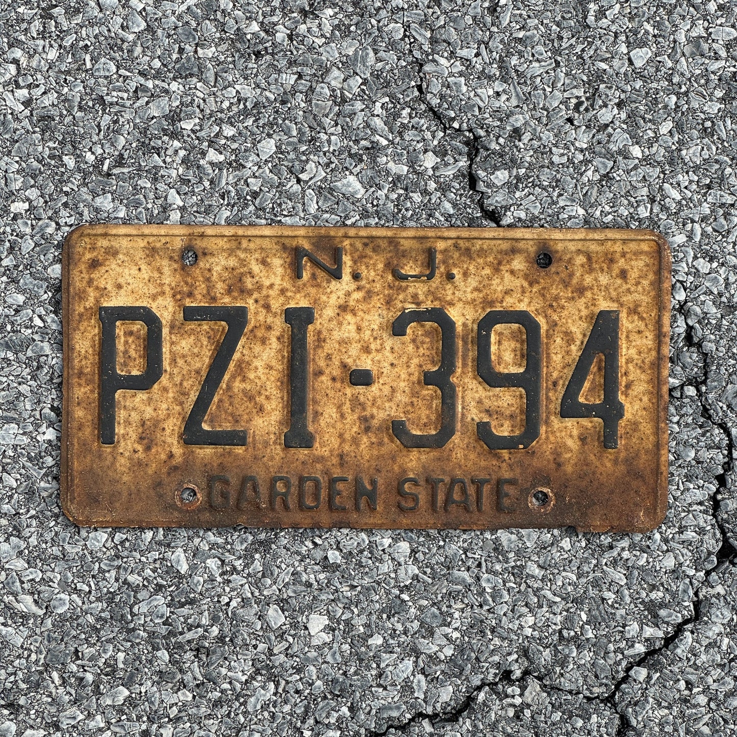 Photo of a 1959 New Jersey License Plate Auto Tag 2 Garage Decor PZI 394
