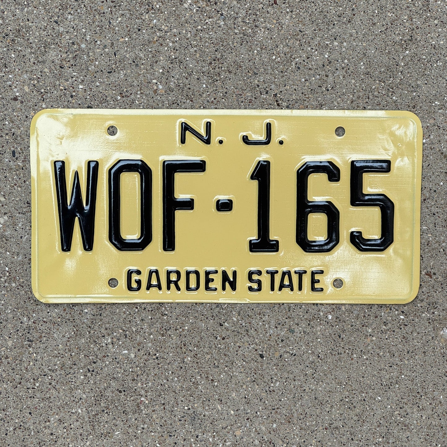 Photo of a 1959 New Jersey License Plate Auto Tag Garage Decor Vintage High Quality WOF 165