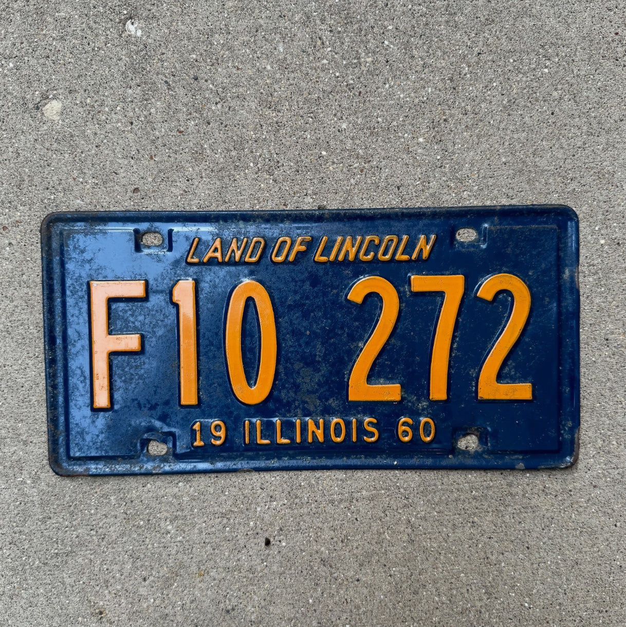 Photo of a 1960 Illinois TRUCK License Plate Auto Tag Garage Decor Vintage License Plate Auto Tag 1 Garage Decor F 10272