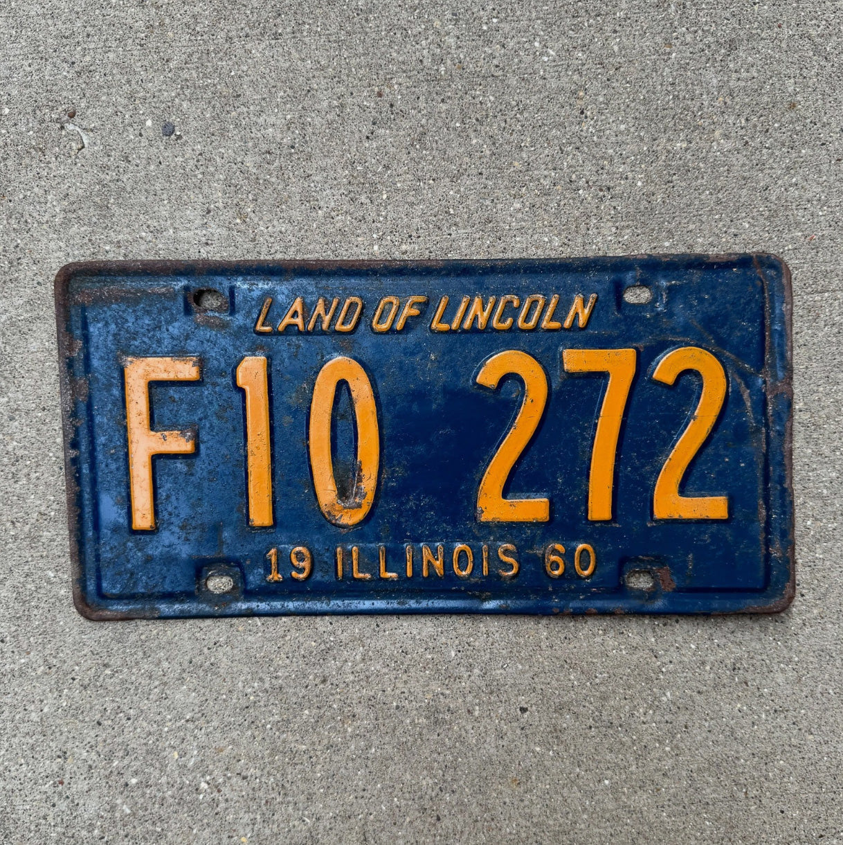 Photo of a 1960 Illinois TRUCK License Plate Auto Tag Garage Decor Vintage License Plate Auto Tag 2 Garage Decor F 10272