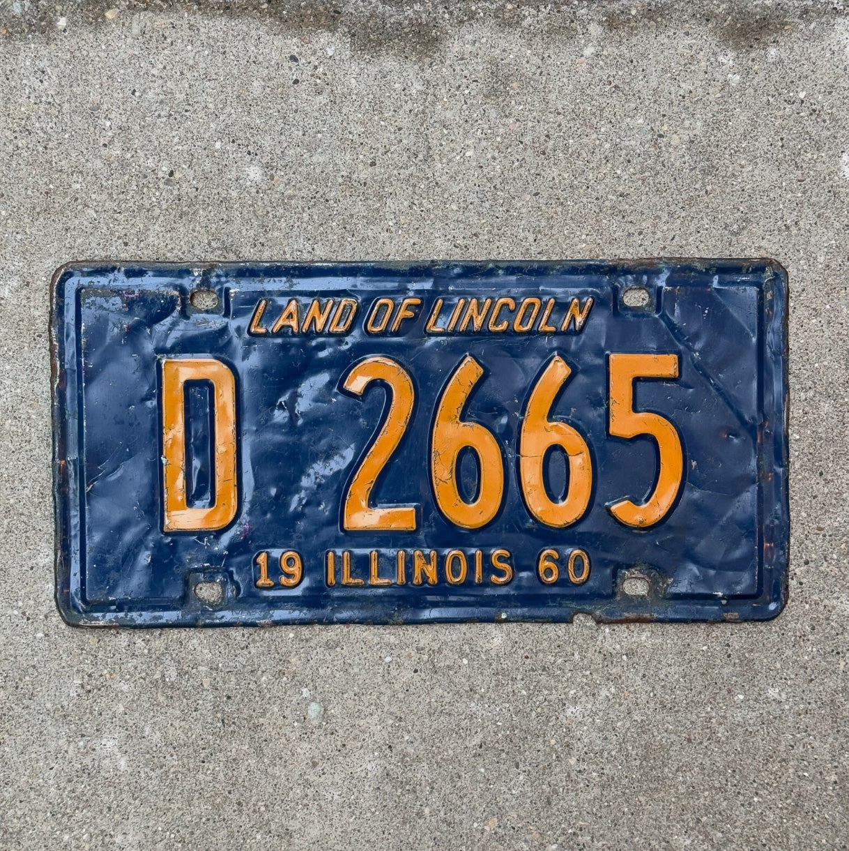 Photo of a 1960 Illinois TRUCK License Plate Auto Tag Garage Decor Vintage License Plate Auto Tag Garage Decor D 2665