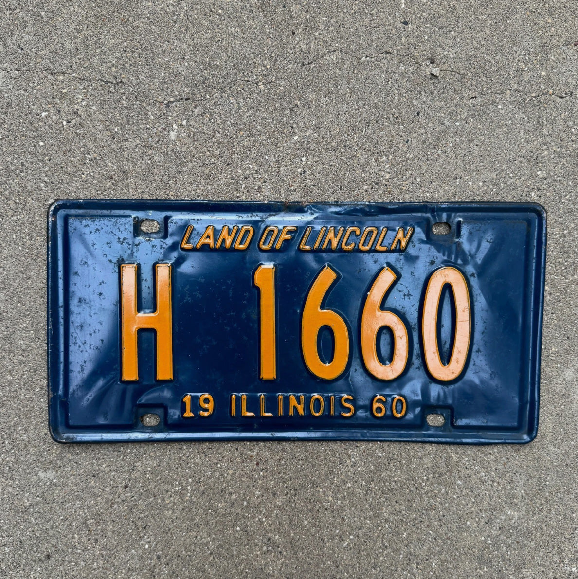 Photo of a 1960 Illinois TRUCK License Plate Auto Tag Garage Decor Vintage License Plate Auto Tag Garage Decor Repeat Repeating H 1660