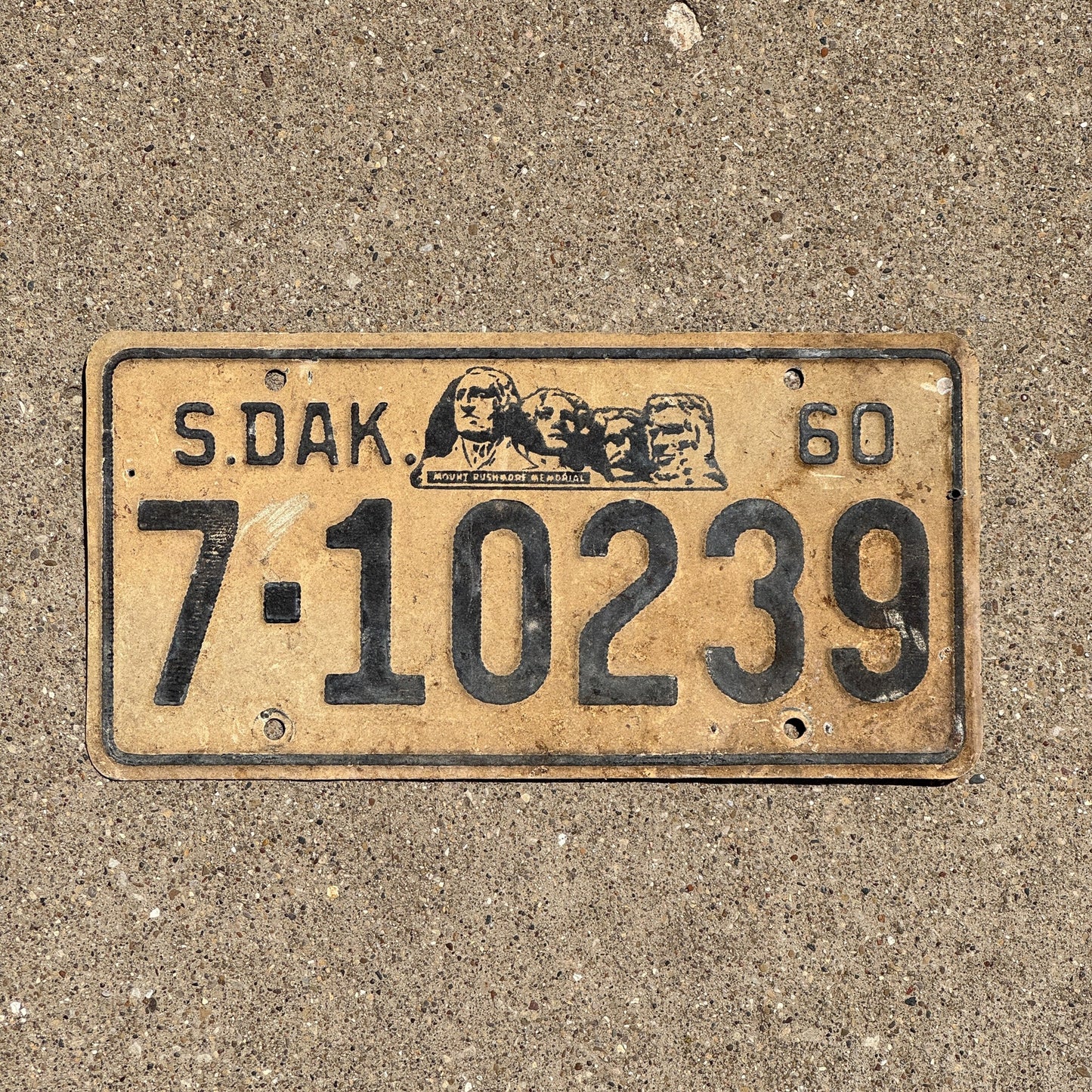 Photo of a 1960 South Dakota License Plate Auto Tag Garage Decor Vintage Yankton 7 10239