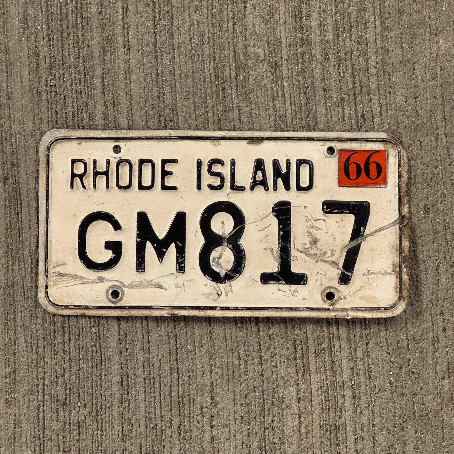 Photo of a 1961 1966 Rhode Island License Plate Auto Tag Garage Decor Vintage GM 817