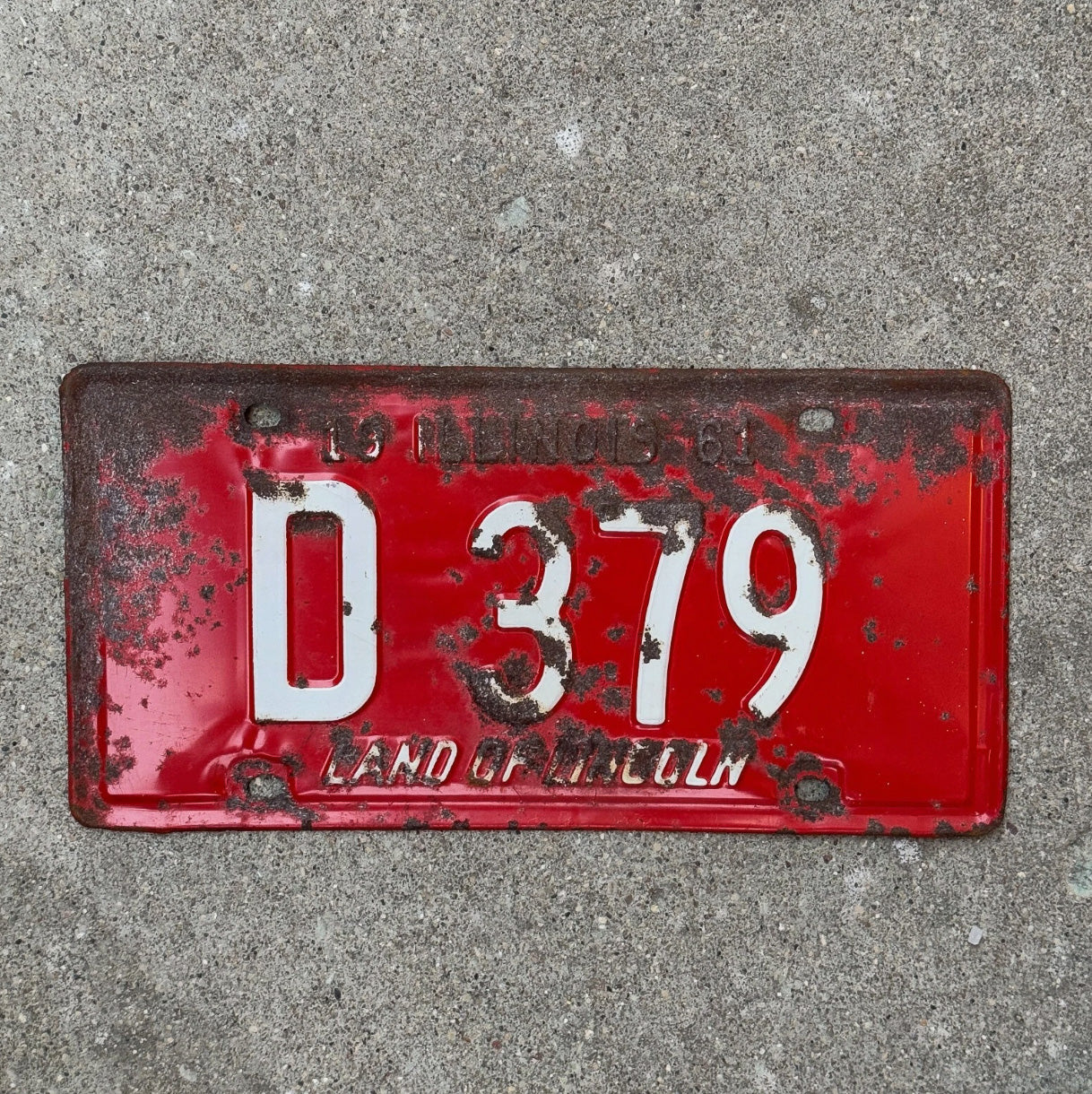 Photo of a 1961 Illinois TRUCK License Plate Auto Tag Garage Decor Vintage License Plate Auto Tag 1 Garage Decor 3 Digit Low Num D 379