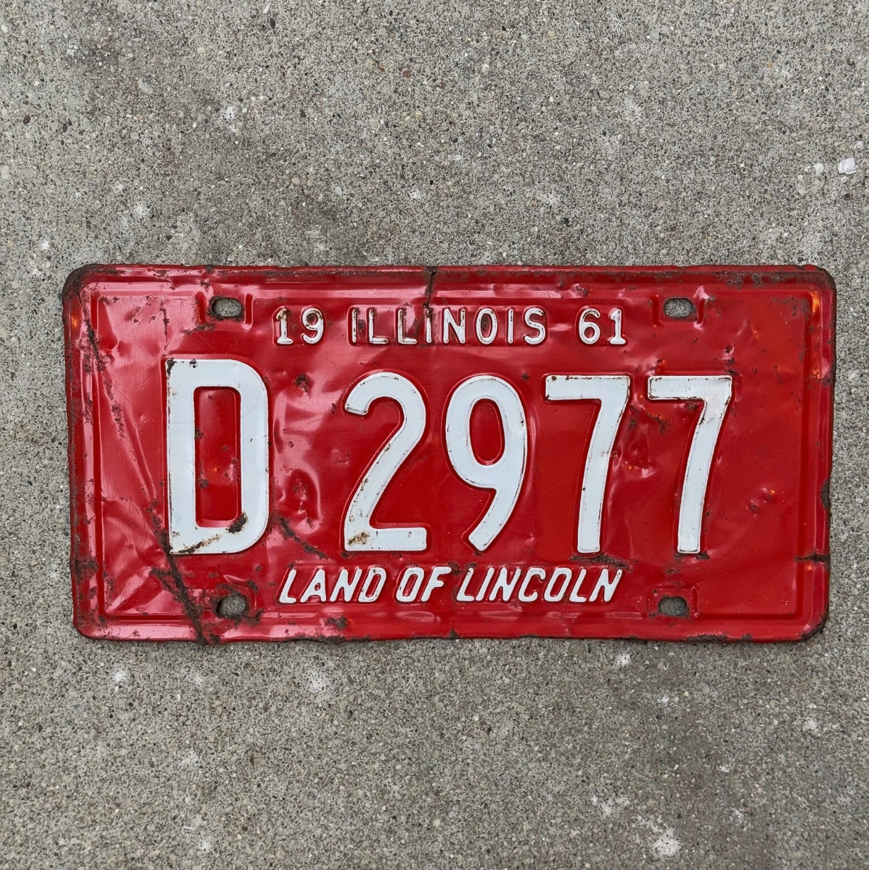 Photo of a 1961 Illinois TRUCK License Plate Auto Tag Garage Decor Vintage License Plate Auto Tag Garage Decor D 2977