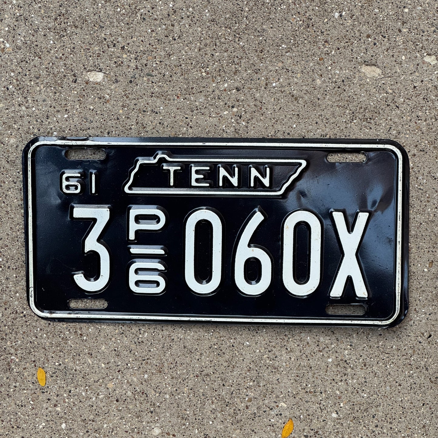 Photo of a 1961 Tennessee Truck License Plate Auto Tag Garage Decor Vintage 3 P6 060X