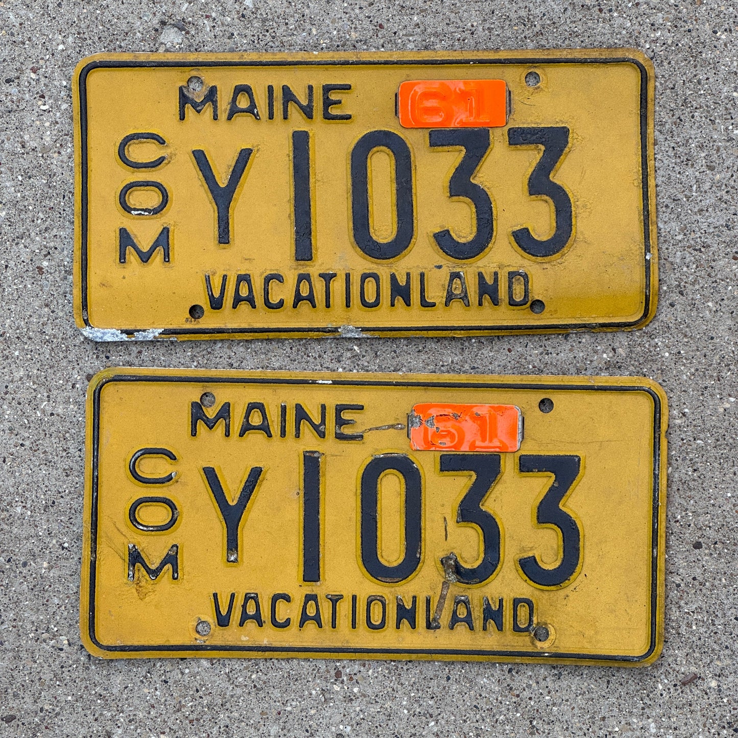 Photo of a 1962 1964 Maine TRUCK License Plate Auto Tag Garage Decor Vintage 37 936