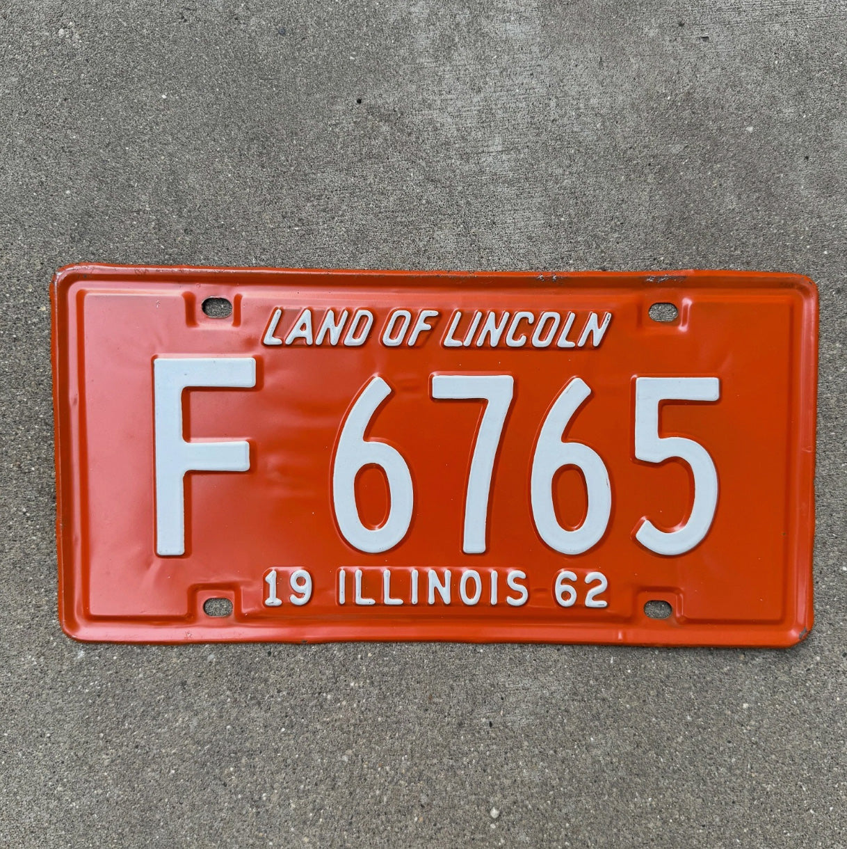 Photo of a 1962 Illinois TRUCK License Plate Auto Tag Garage Decor Vintage License Plate Auto Tag Garage Decor F 6765