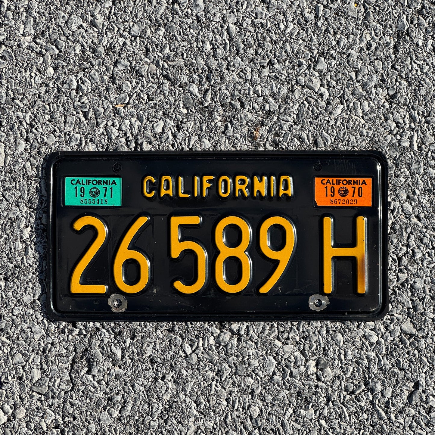 Photo of a 1963 1971 California Truck License Plate Auto Tag Garage Decor Vintage 26589H