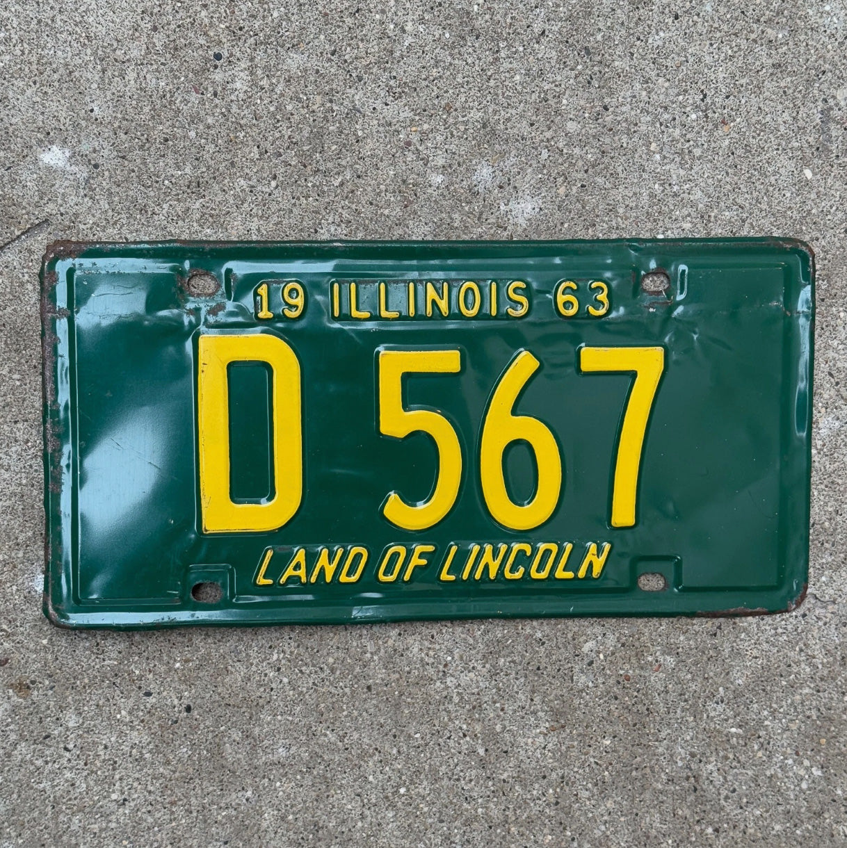 Photo of a 1963 Illinois TRUCK License Plate Auto Tag Garage Decor Vintage License Plate Auto Tag 1 Garage Decor 3 Digit Low Num D 567