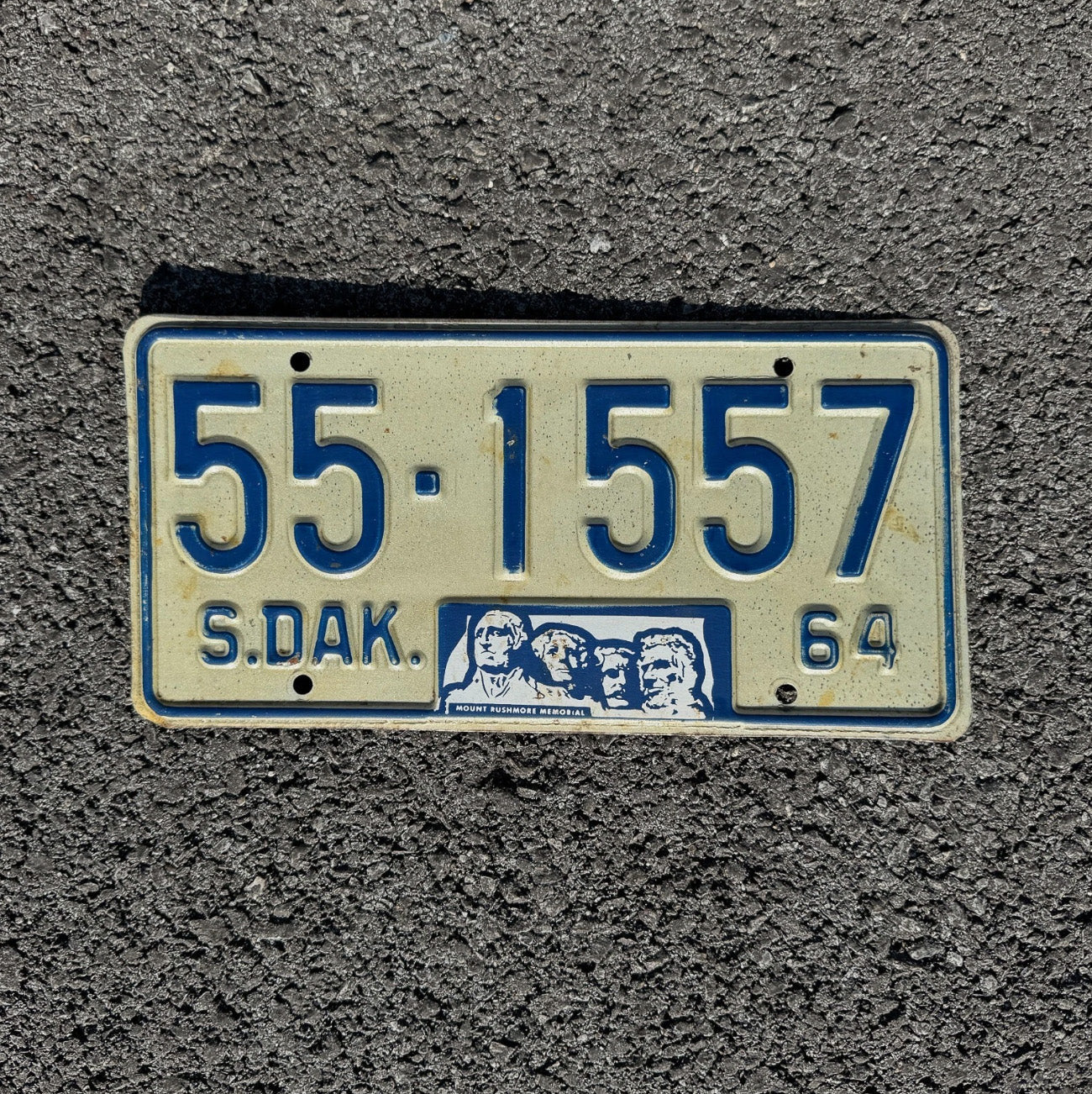 Photo of a 1964 South Dakota License Plate Auto Tag Garage Decor Vintage Roberts County 55 1557