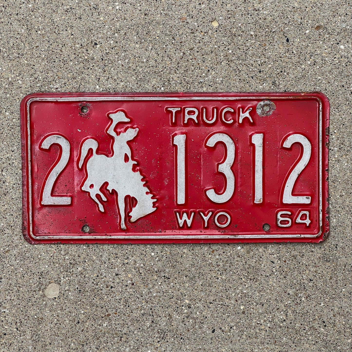 Photo of a 1964 Wyoming Truck License Plate Auto Tag 1 Garage Decor 2 1312