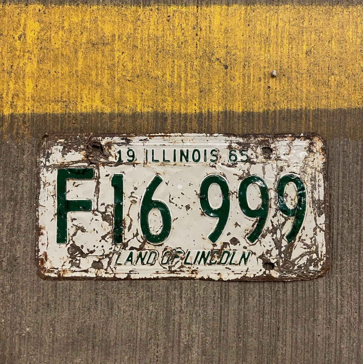 Photo of a 1965 Illinois TRUCK License Plate Auto Tag Garage Decor Vintage License Plate Garage Auto Garage Repeat Repeating F 16 999