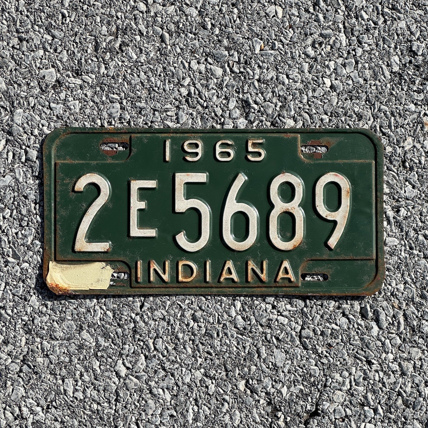 Photo of a 1965 Indiana License Plate Auto Tag Garage Decor Vintage 2E5689