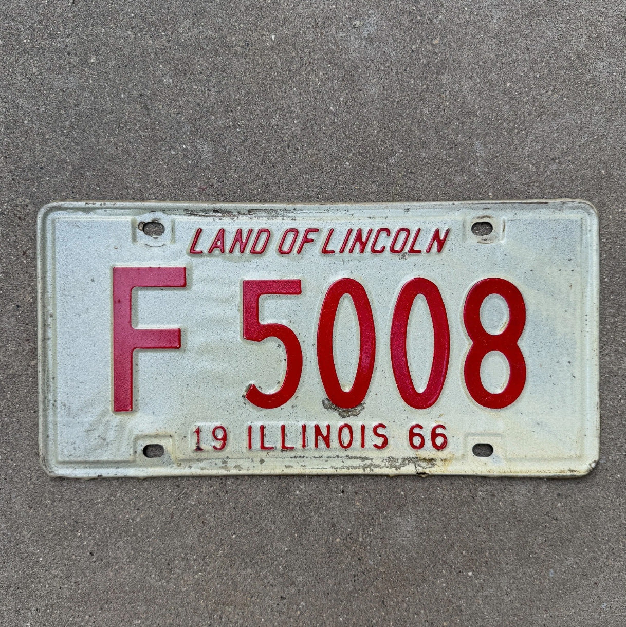 Photo of a 1966 Illinois TRUCK License Plate Auto Tag Garage Decor Vintage License Plate Auto Tag Garage Decor F 5008