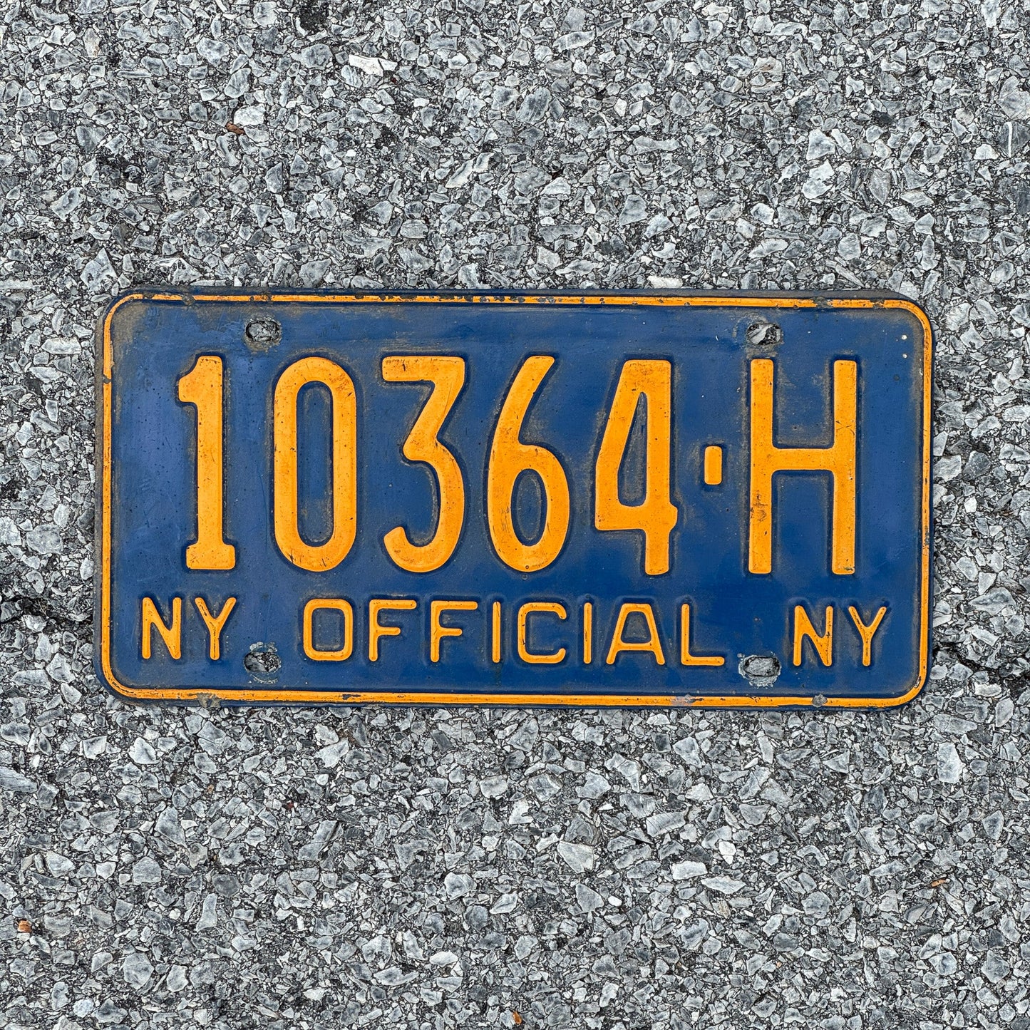 Photo of a 1966 New York Official License Plate Auto Tag 1 Garage Decor 10364 H