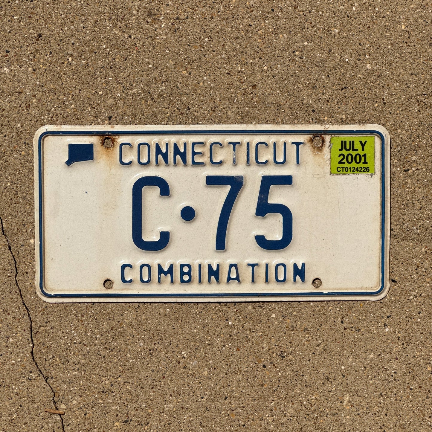 Photo of a 1967 2001 Connecticut Combination License Plate Auto Tag 2 Garage Decor C 75