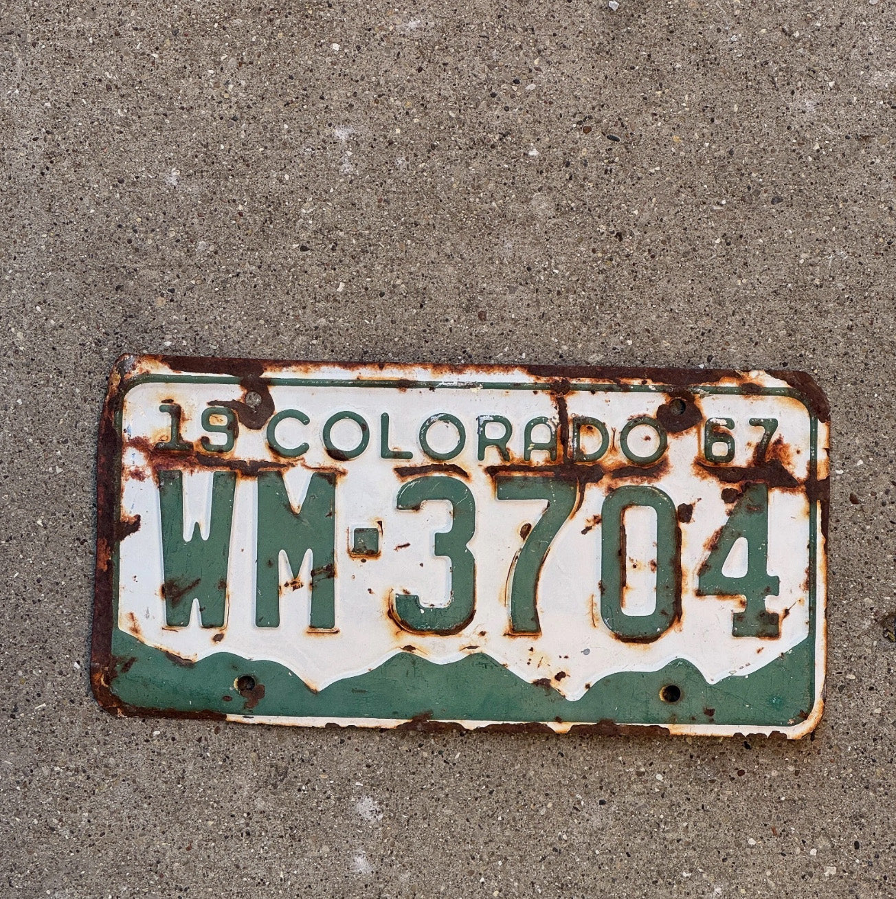 Photo of a 1967 Colorado License Plate Auto Tag Garage Decor WM 3704