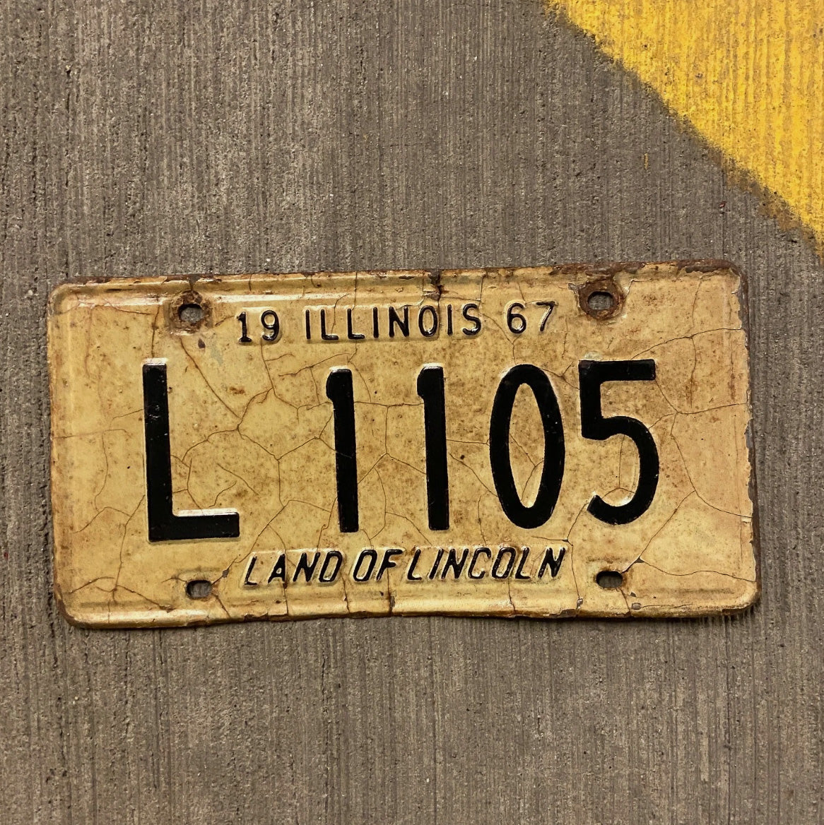 Photo of a 1967 Illinois TRUCK License Plate Auto Tag Garage Decor Vintage License Plate Garage Auto Decor L Truck L 1105
