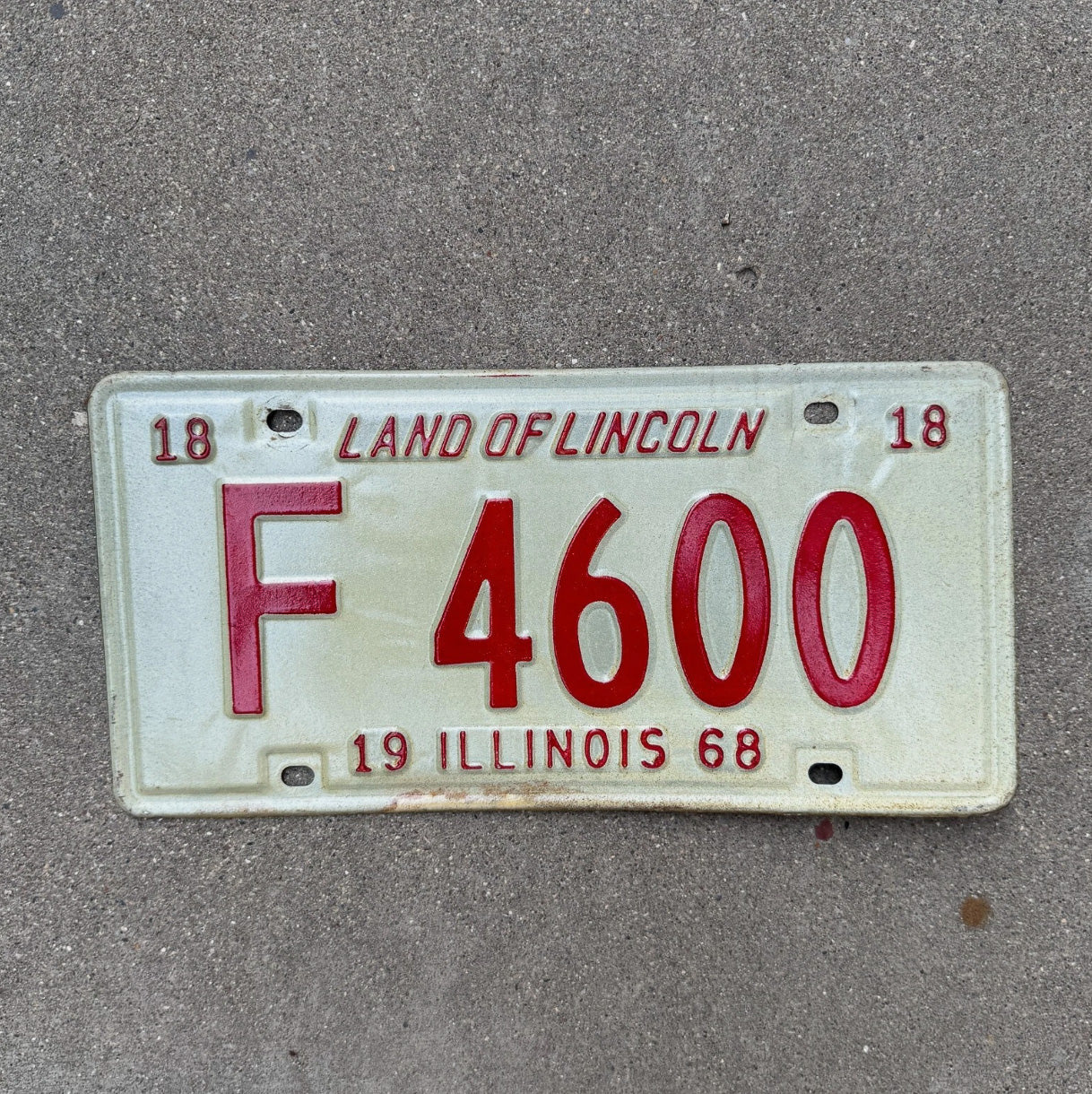 Photo of a 1968 Illinois TRUCK License Plate Auto Tag Garage Decor Vintage License Plate Auto Tag Garage Decor F 4600