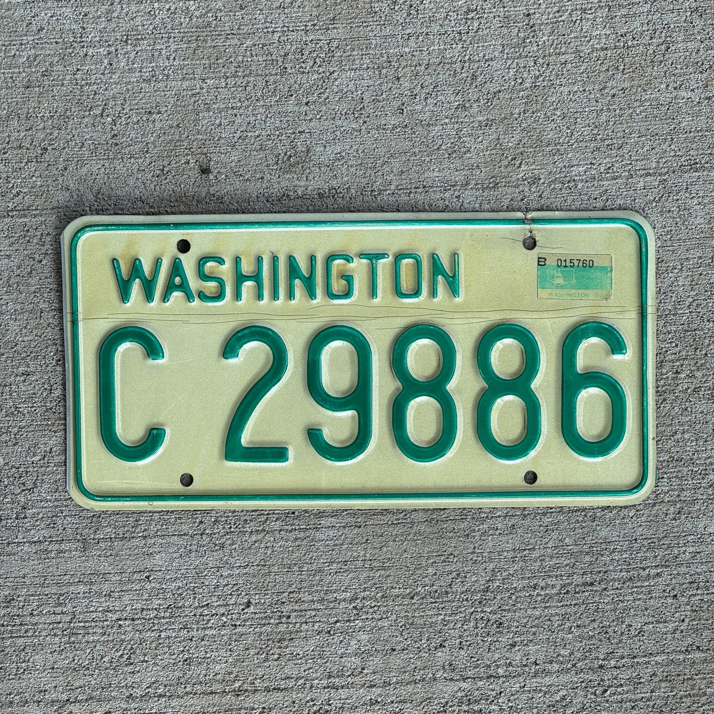 Photo of a 1968 Washington County Owned Exempt License Plate Auto Tag Garage Decor Vintage C 29886