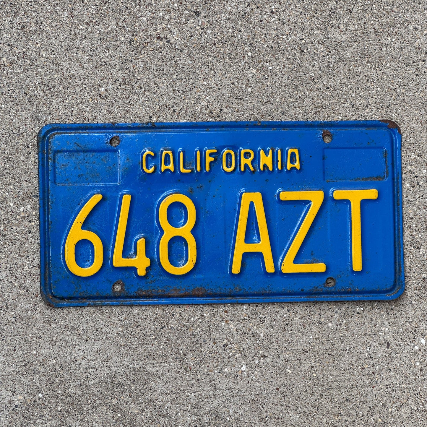 Photo of a 1969 California License Plate Auto Tag Garage Decor Vintage 648 AZT