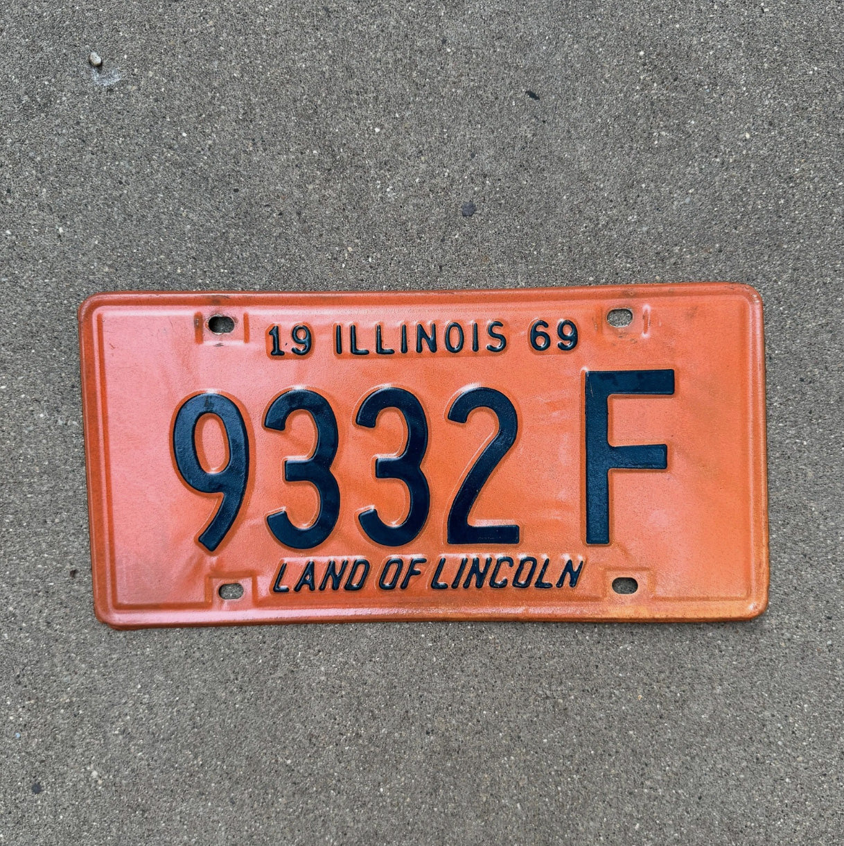Photo of a 1969 Illinois TRUCK License Plate Auto Tag Garage Decor Vintage License Plate Auto Tag Garage Decor 9332 F