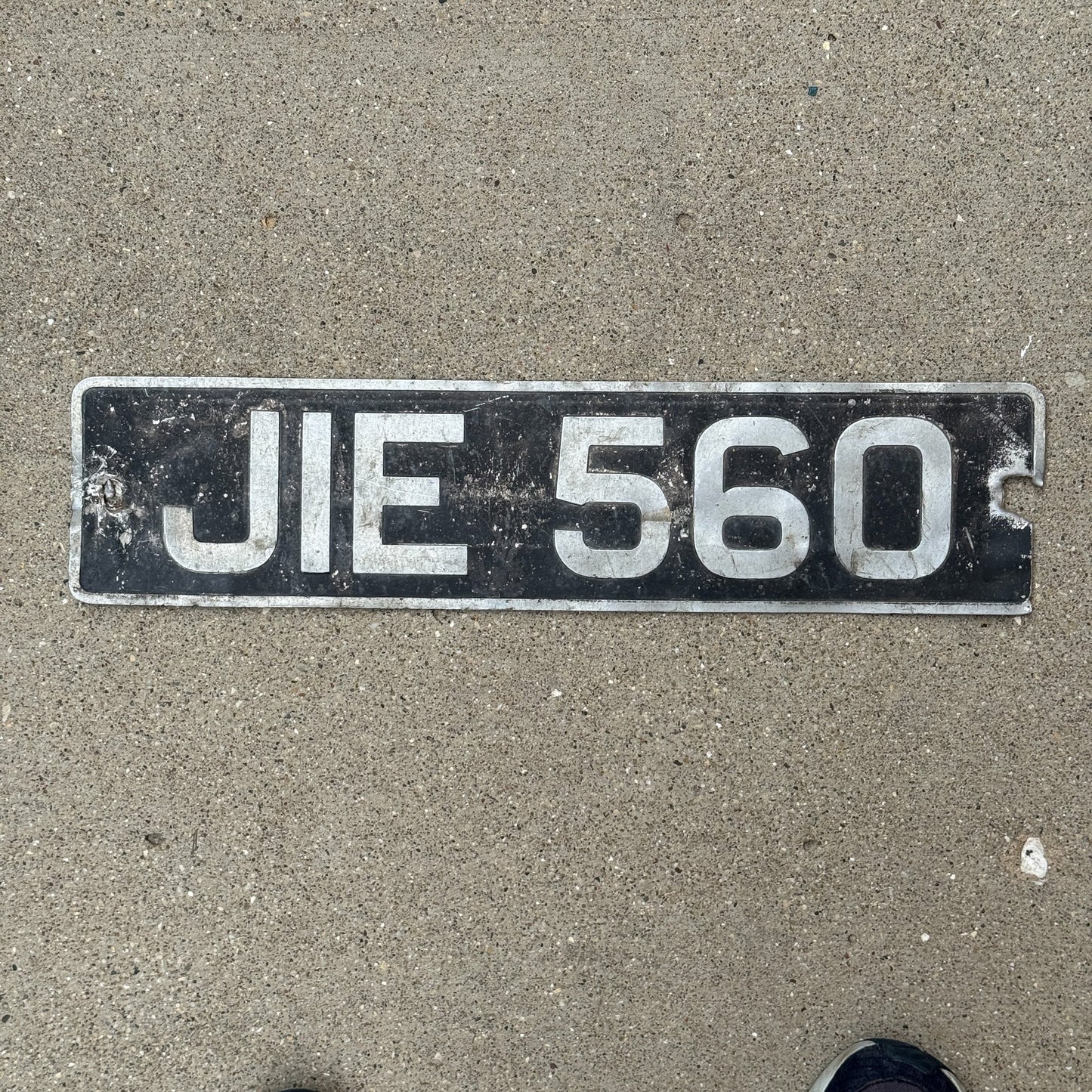 Photo of a 1970 Era Ireland License Plate Auto Tag Garage Decor Vintage County Clare JIE 560